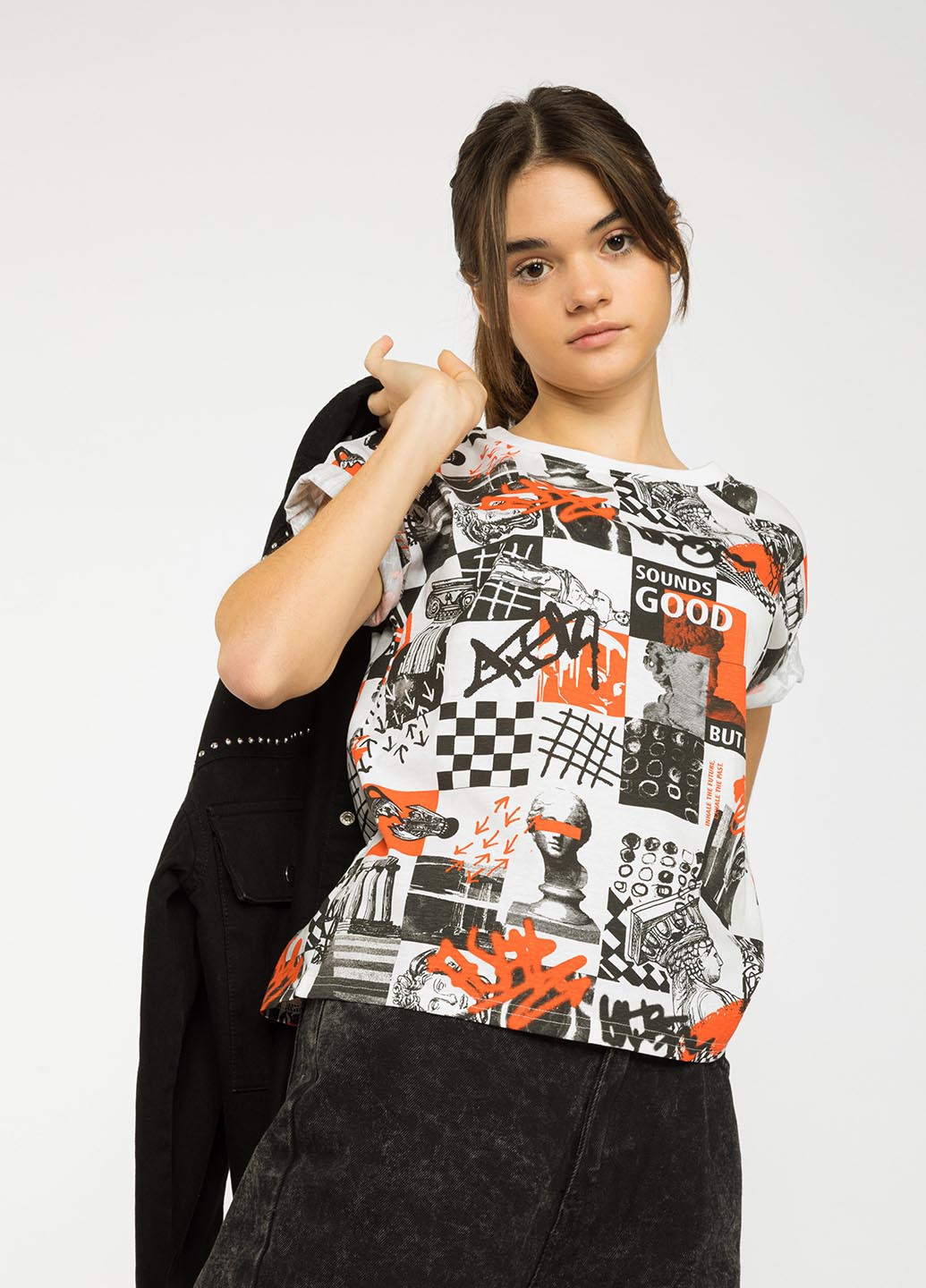 Комбинированная летняя футболка Reporter Young