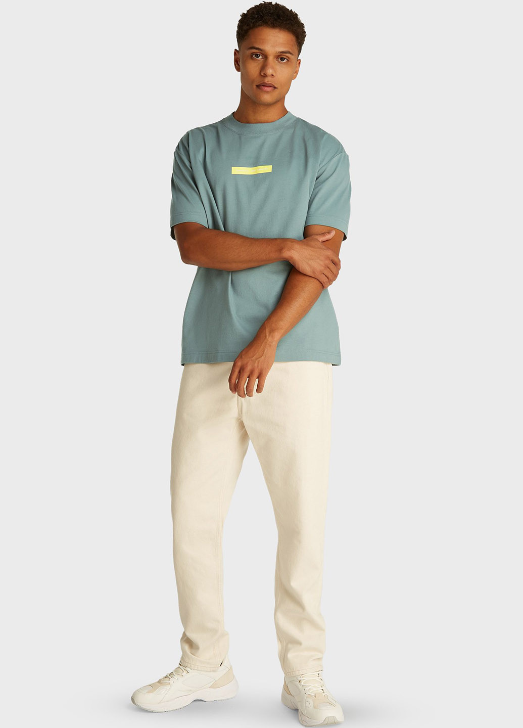 Сіро-голубий футболка Calvin Klein Jeans