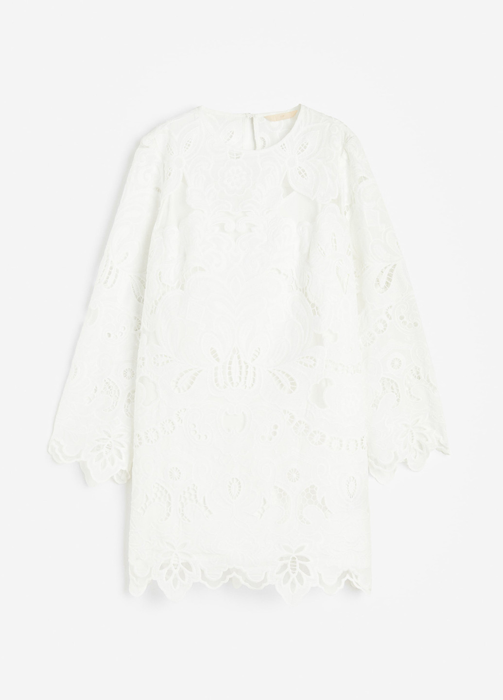 Белое кэжуал платье а-силуэт H&M однотонное