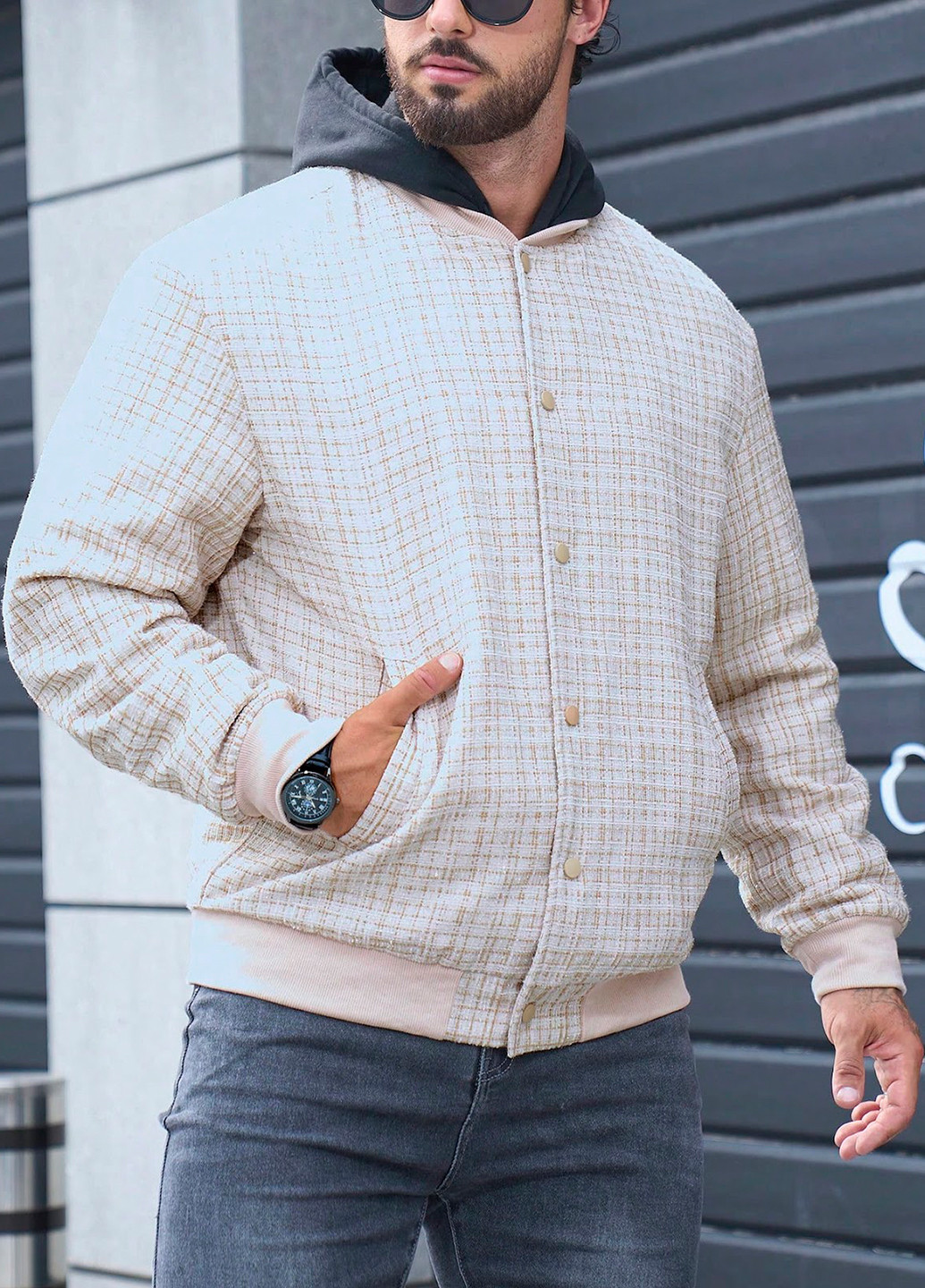 Бомбер SHEIN на кнопках (322833531)