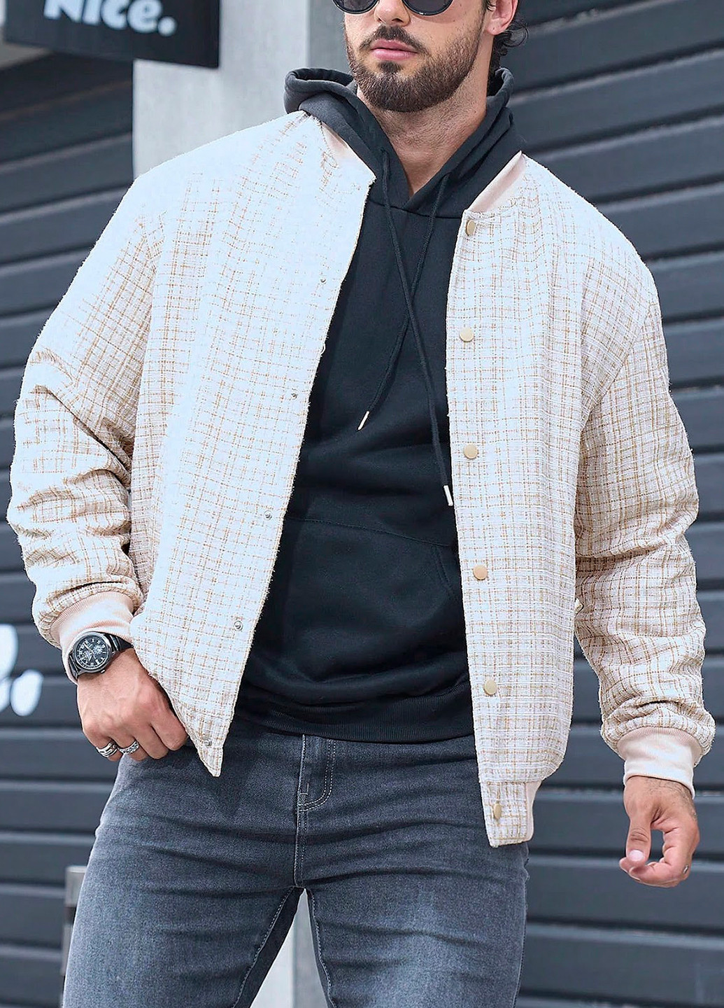 Бомбер SHEIN на кнопках (322833531)