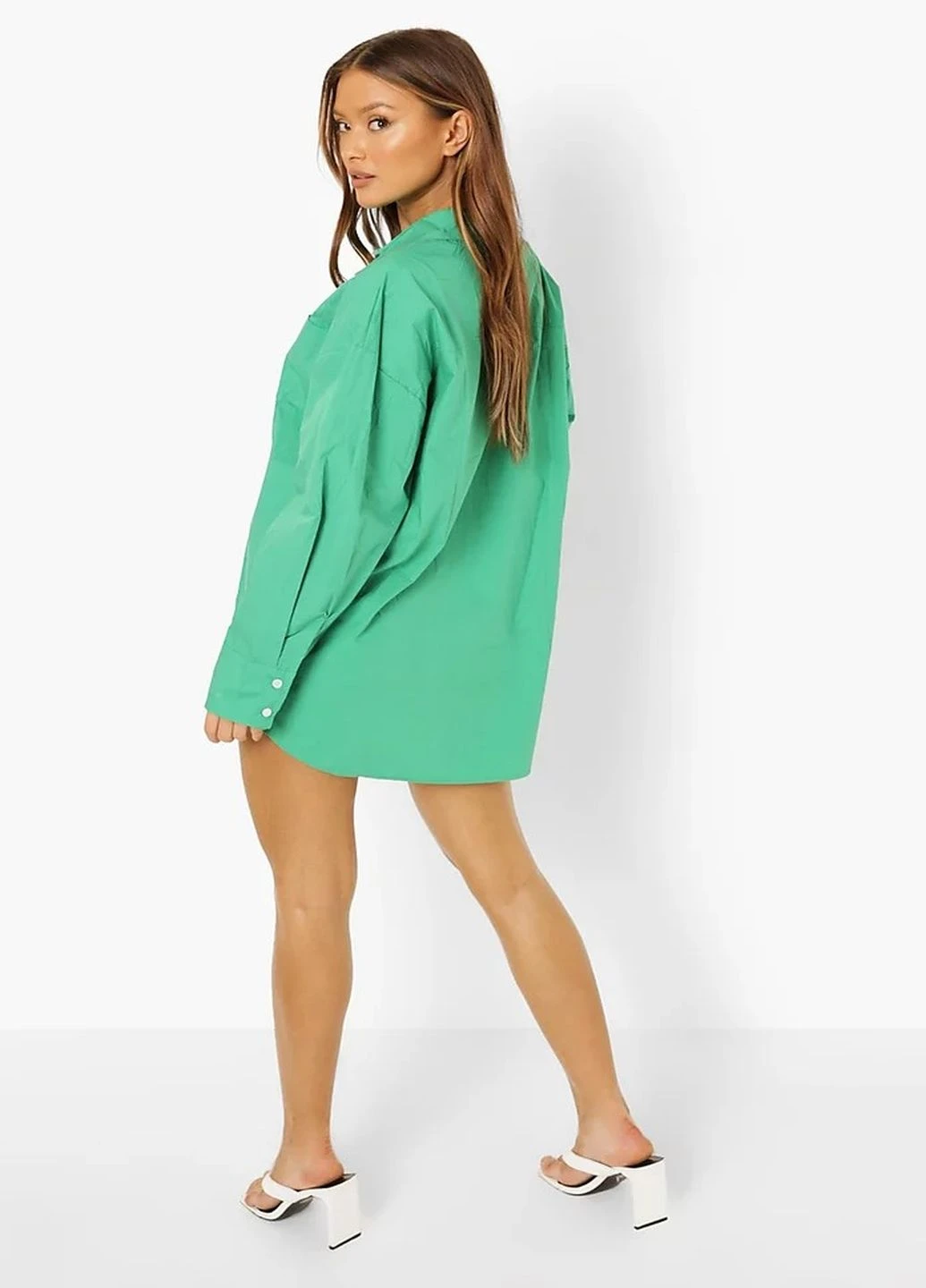 Зелена кежуал сукня Boohoo однотонна