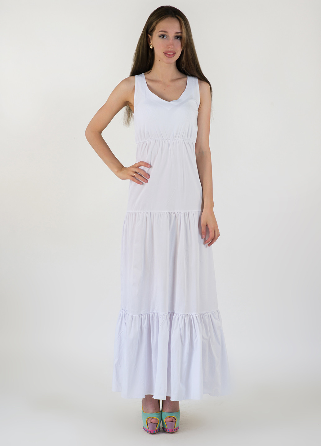 Білий кежуал сукня Podium однотонна