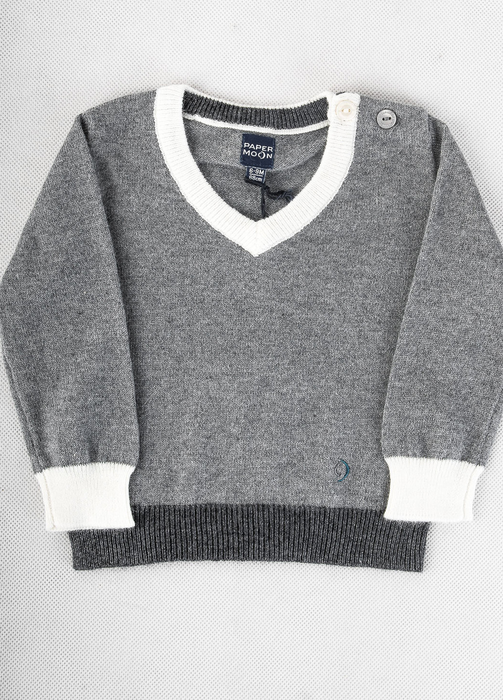 Серый демисезонный пуловер пуловер Paper Moon