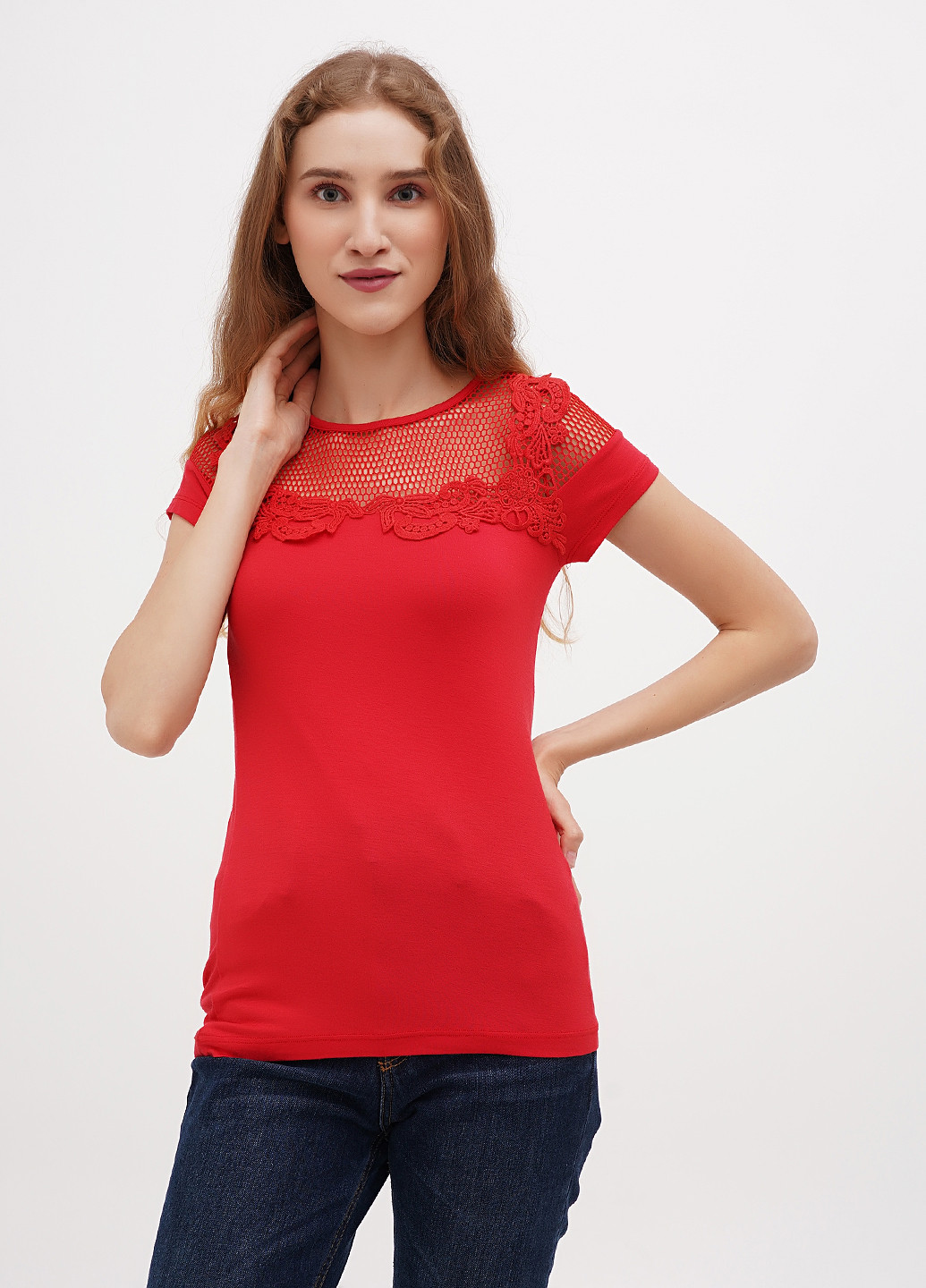 Красная блуза Sassofono Club