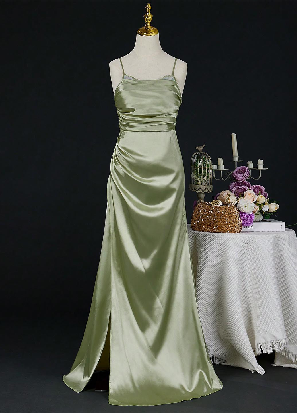 Сіро-зелена сукня SHEIN (366070960)