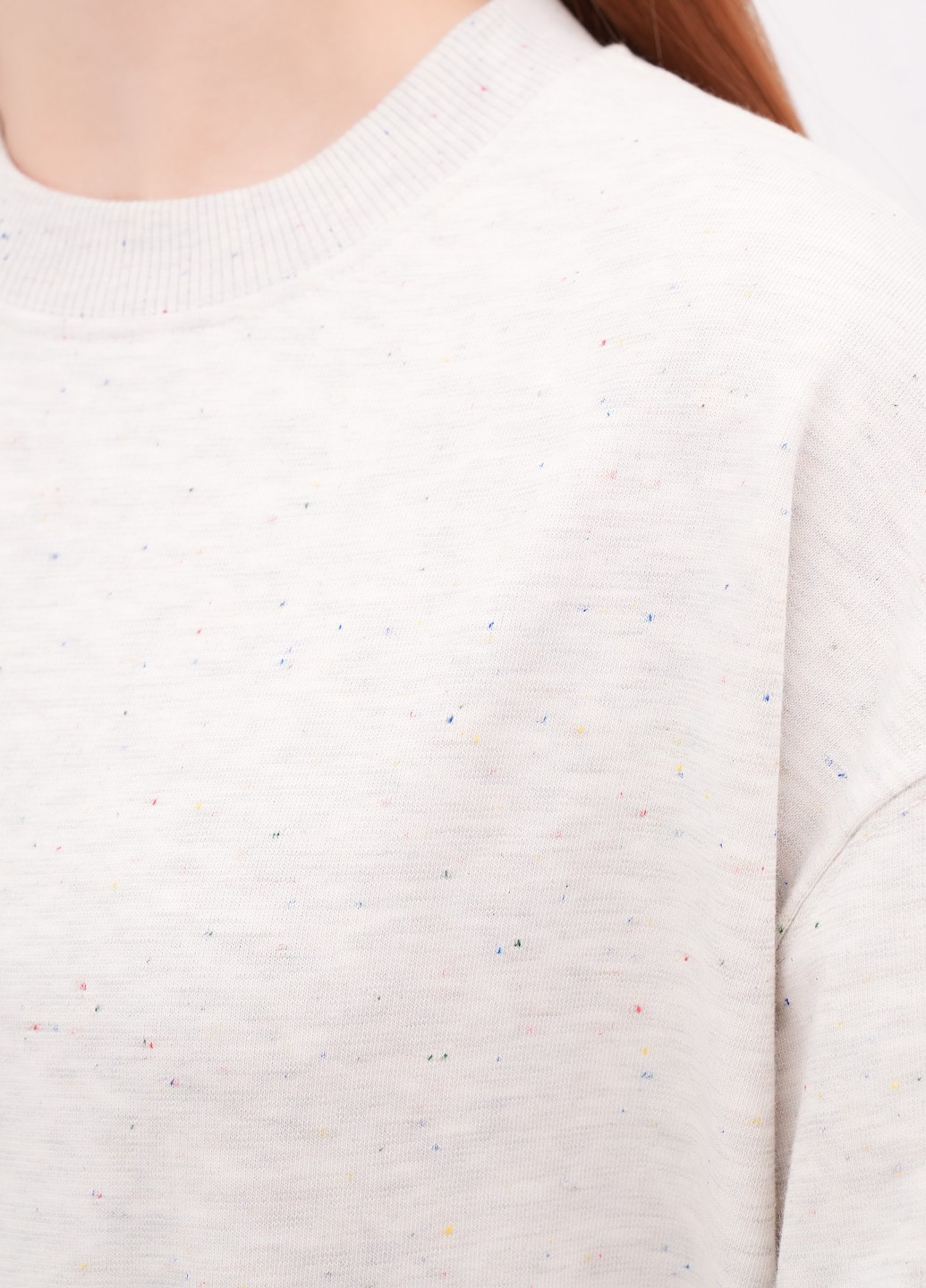 Світло-сірий світшот EQUILIBRI меланж без декору (355383123)