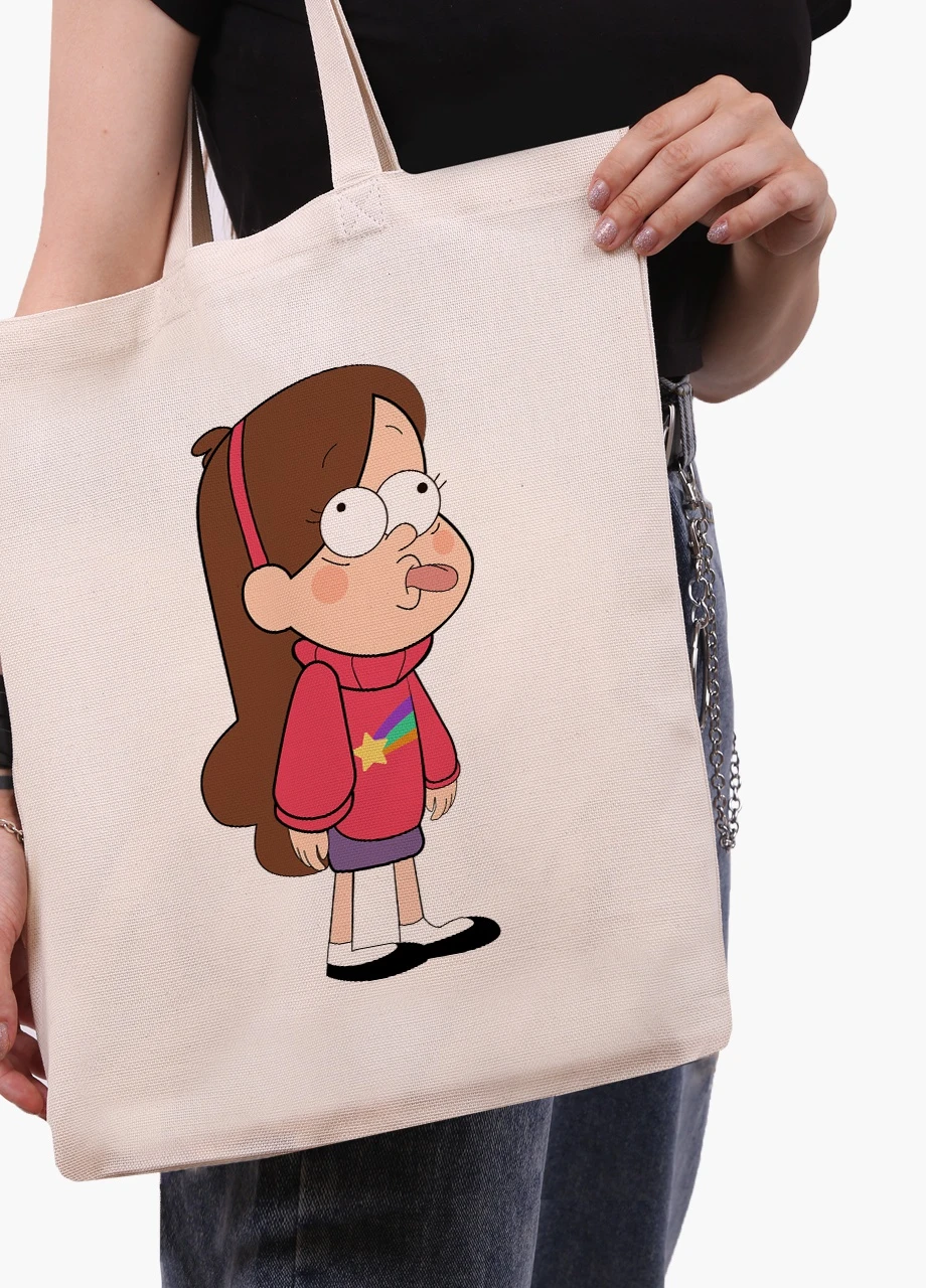 Еко сумка шоппер біла Мейбл Пайнс Гравіті Фолз (Mabel Pines Gravity Falls) (9227-2625-WT) екосумка шопер 41*35 см MobiPrint (216642052)