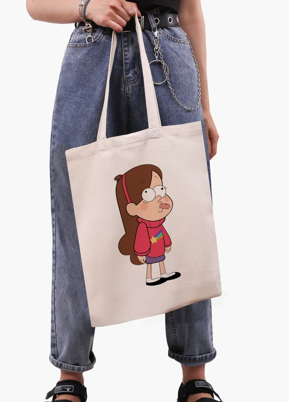 Еко сумка шоппер біла Мейбл Пайнс Гравіті Фолз (Mabel Pines Gravity Falls) (9227-2625-WT) екосумка шопер 41*35 см MobiPrint (216642052)
