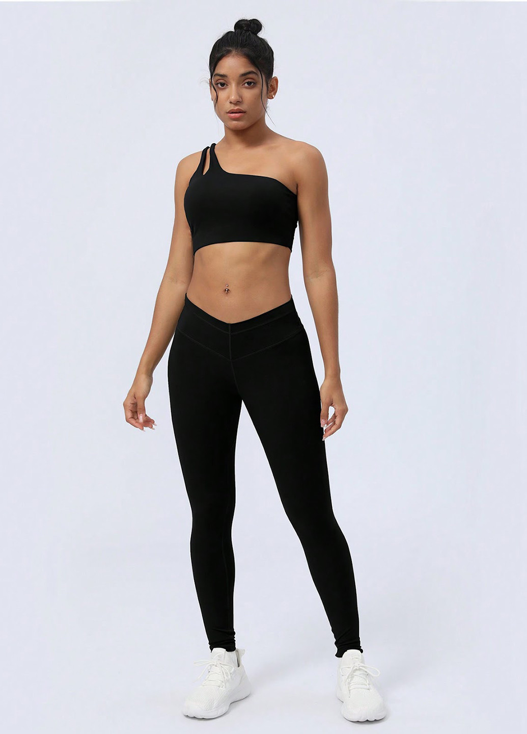 Черные демисезонные леггинсы SHEIN