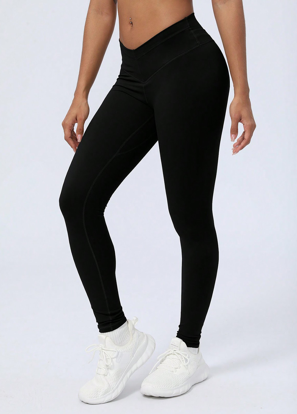 Черные демисезонные леггинсы SHEIN