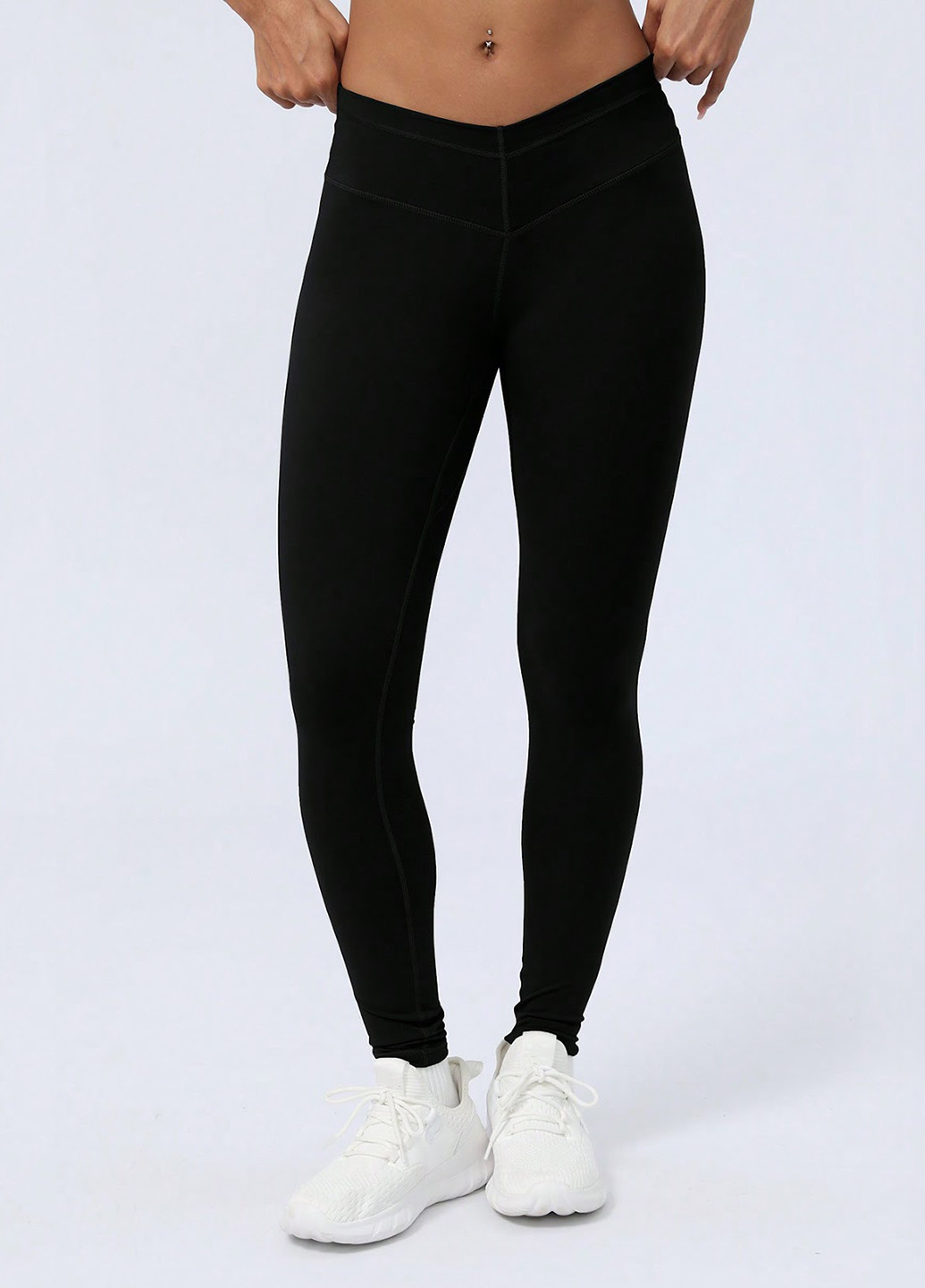 Черные демисезонные леггинсы SHEIN