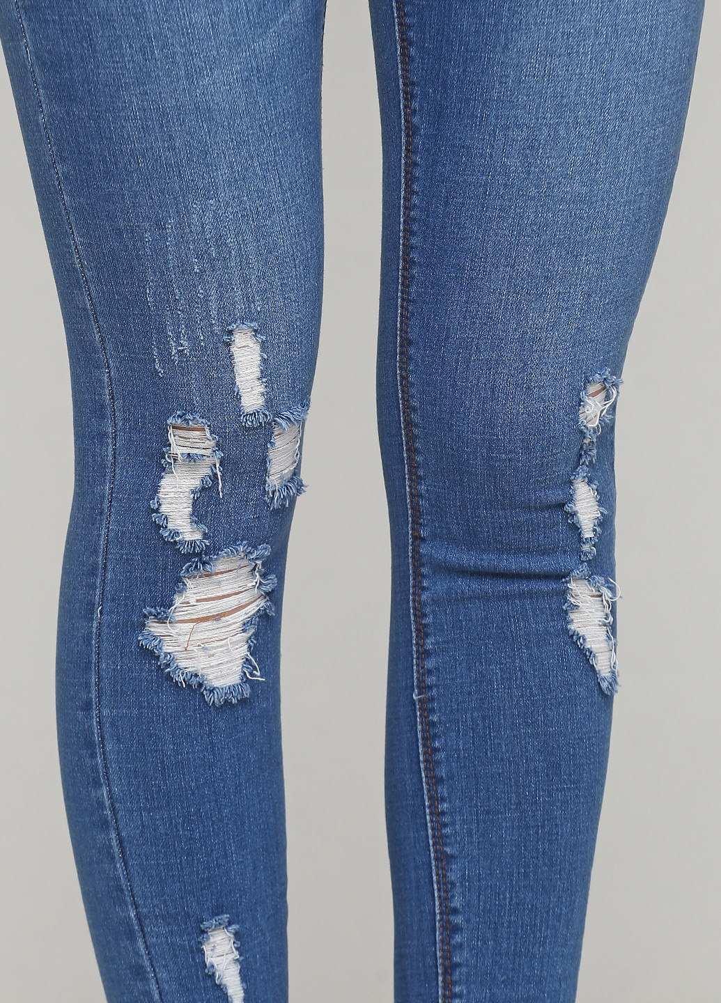 Синие демисезонные скинни джинсы Missguided