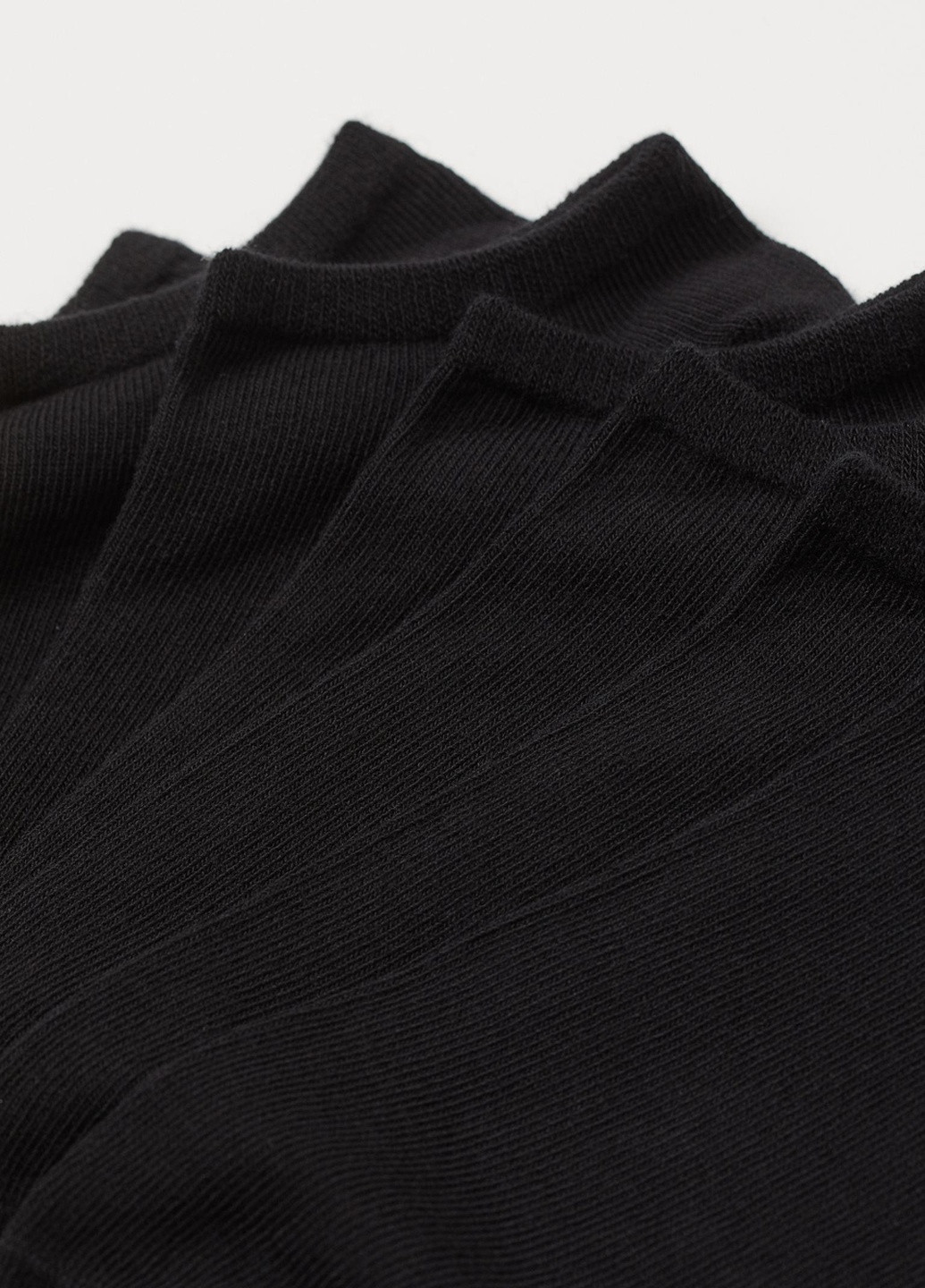 Носки (7 пар) H&M однотонные чёрные кэжуалы