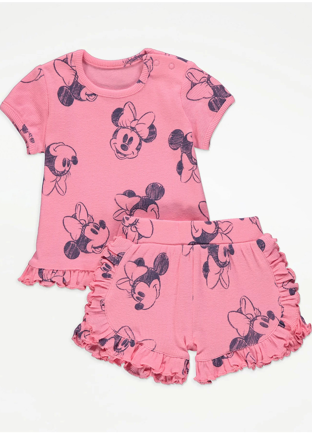 Рожевий демісезонний комплект (футболка, шорти) George