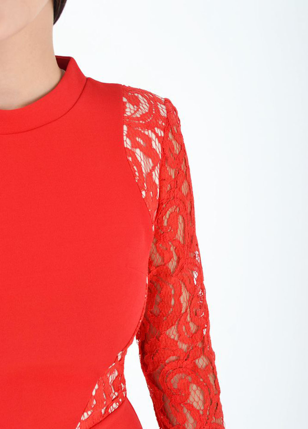 Красное кэжуал платье футляр Ager фактурное