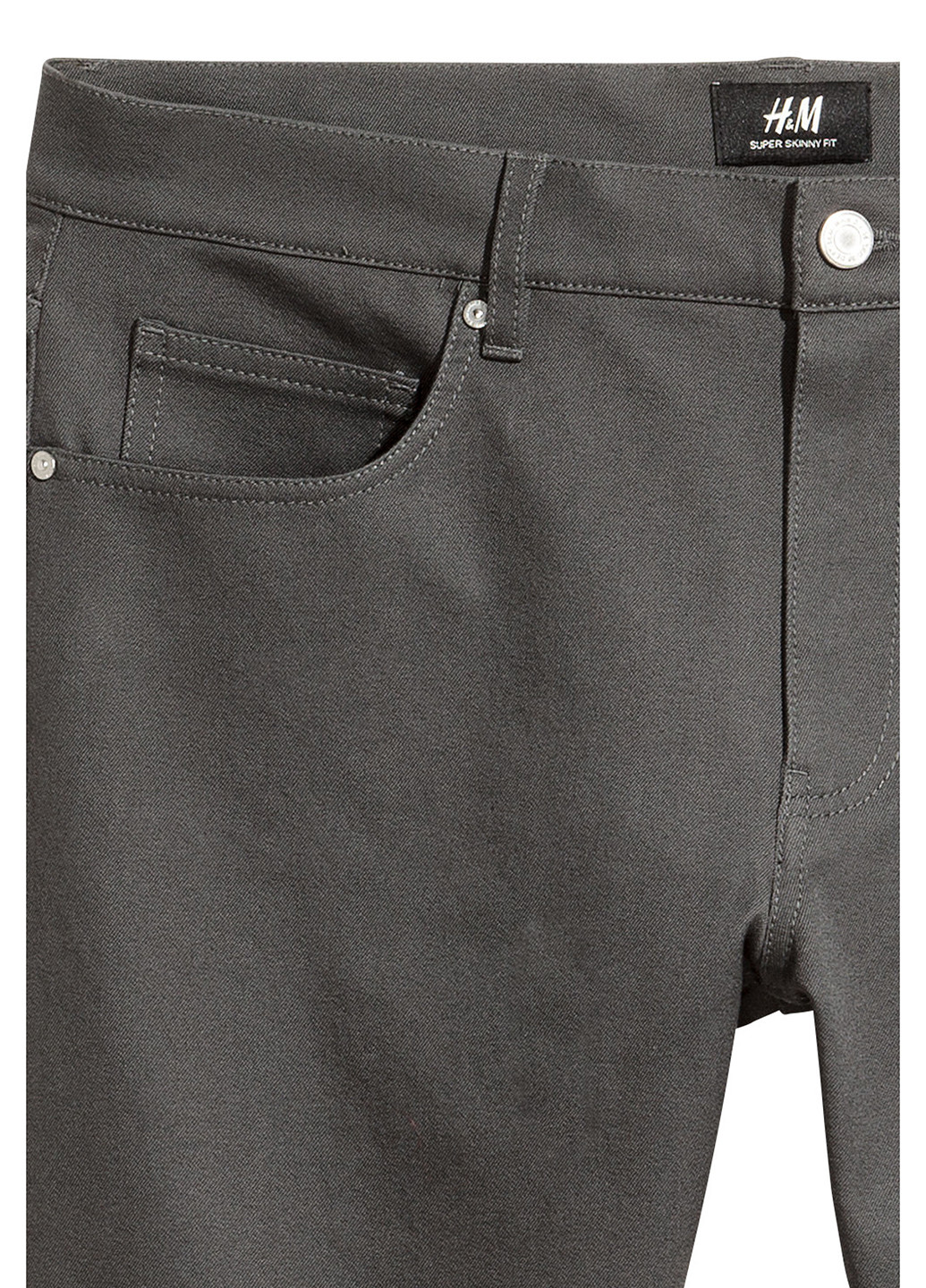 Джинси H&M скінні однотонні темно-сірі джинсові