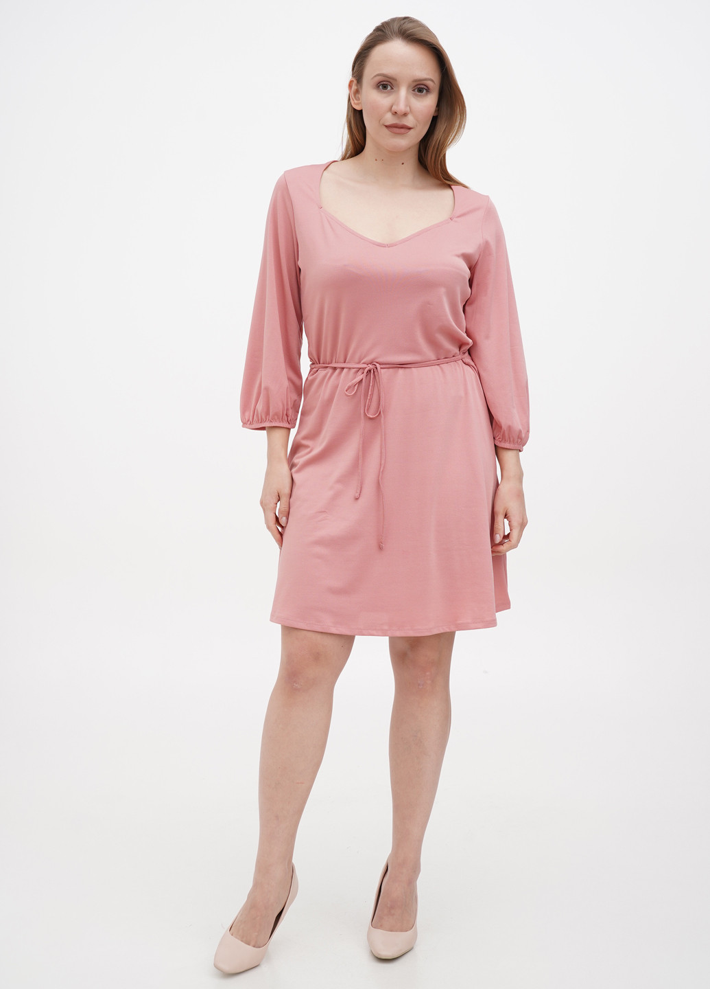 Розовое кэжуал платье Terranova однотонное