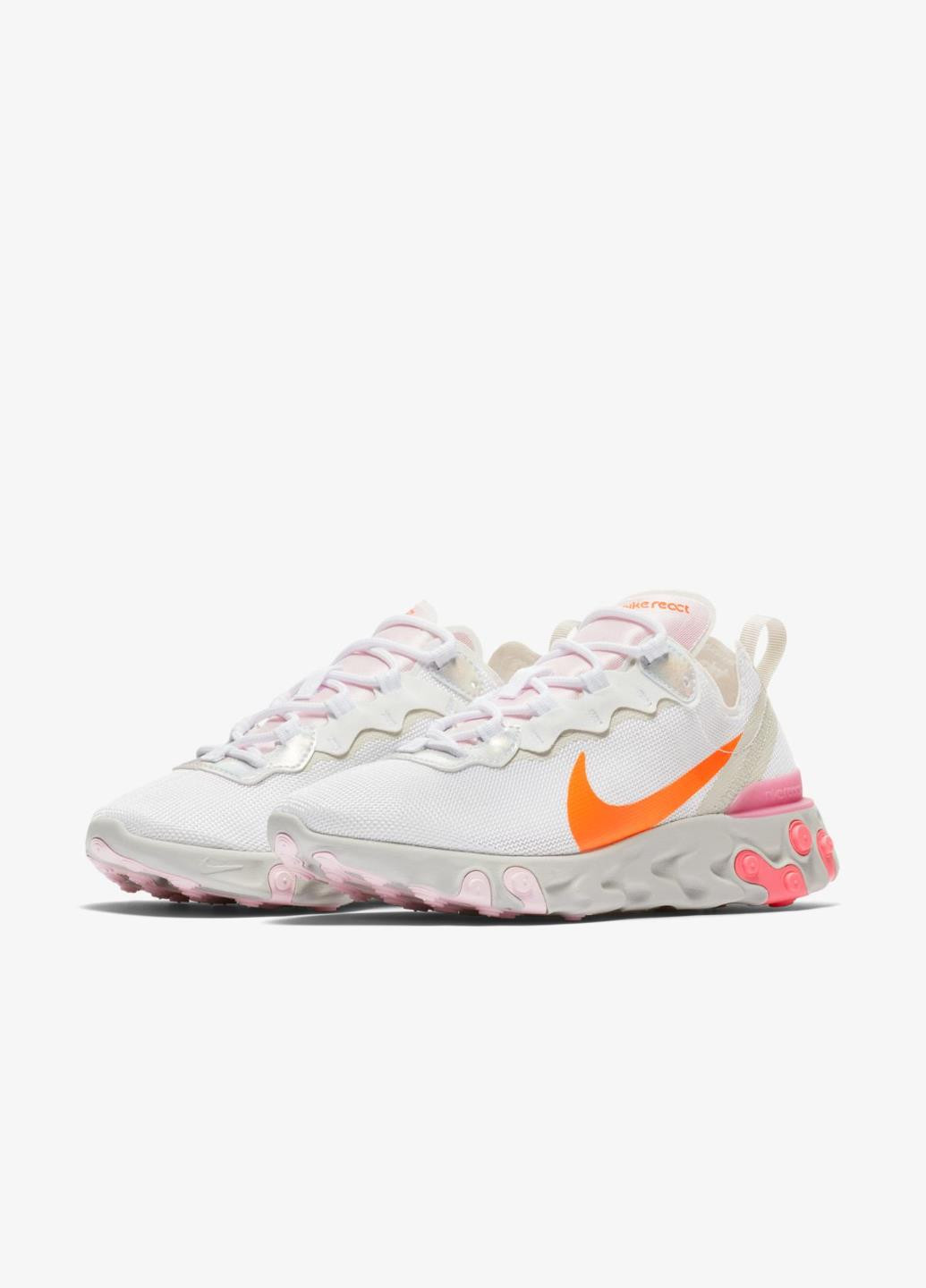 Кроссовки CV3035-100 Nike REACT ELEMENT 55 белые демисезоны (317226097)