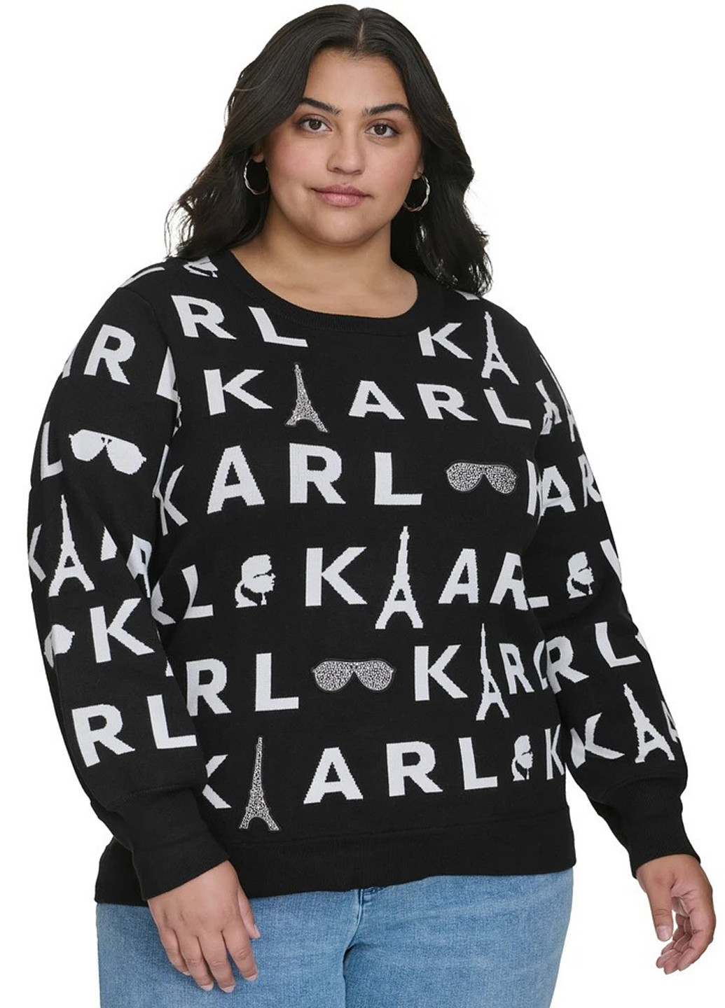 Чорний демісезонний светр джемпер Karl Lagerfeld