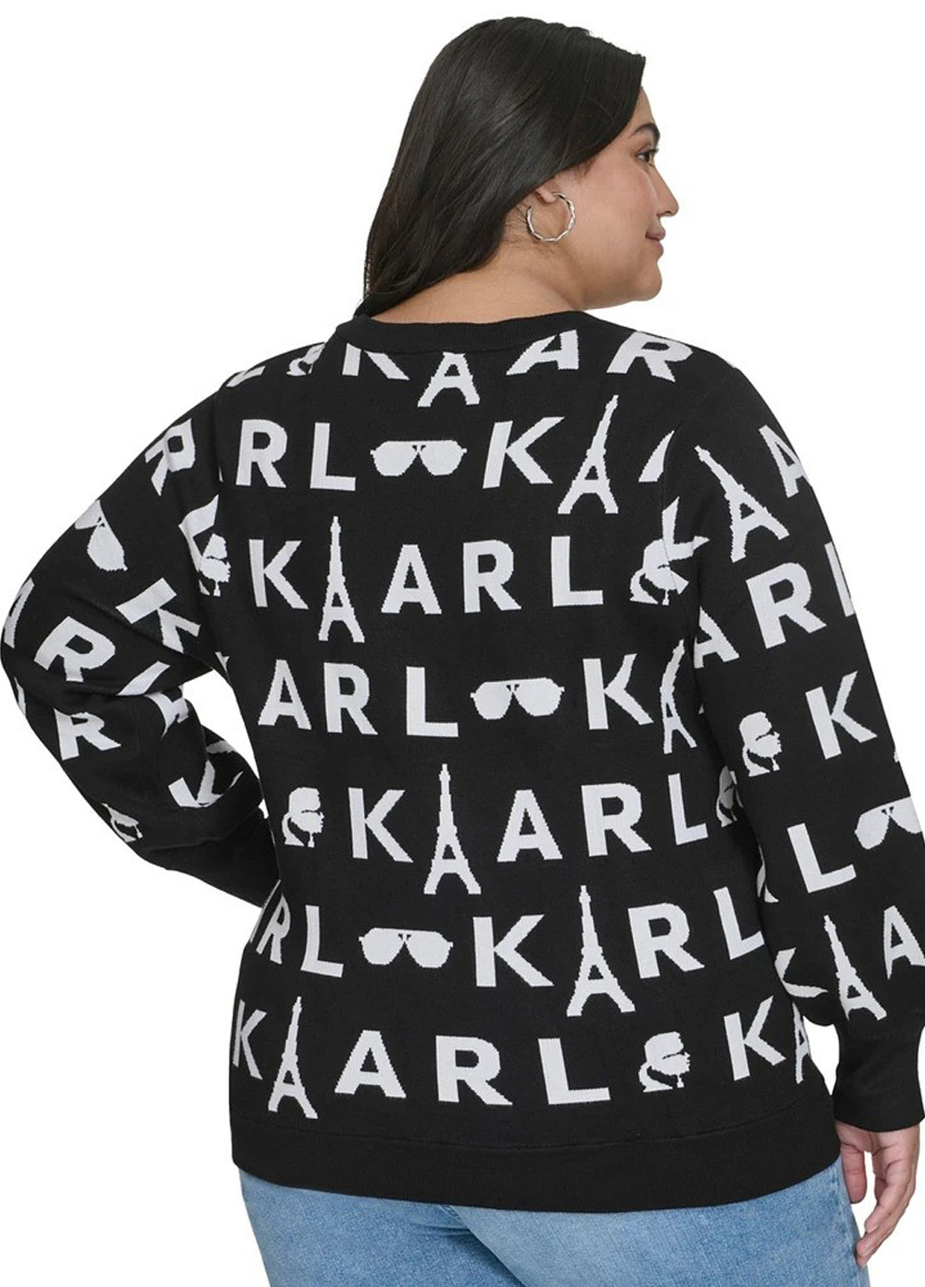 Чорний демісезонний светр джемпер Karl Lagerfeld