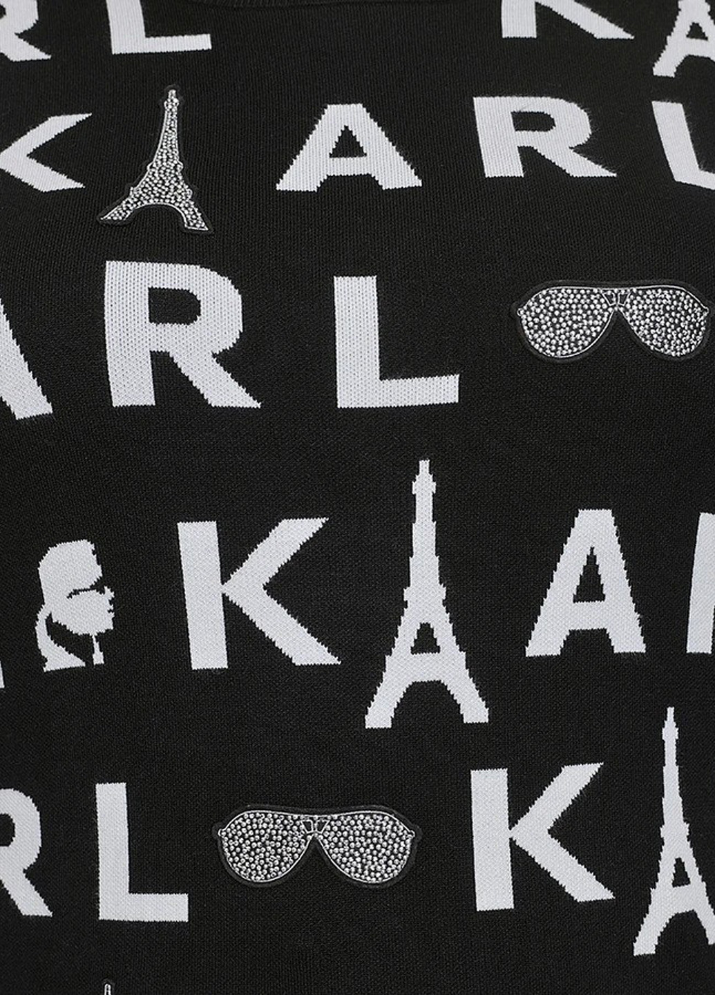 Чорний демісезонний светр джемпер Karl Lagerfeld