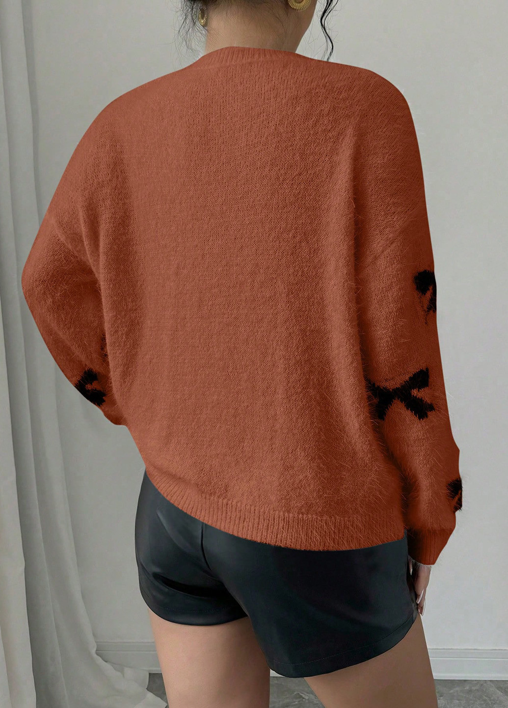 Розово-коричневый демисезонный джемпер джемпер SHEIN