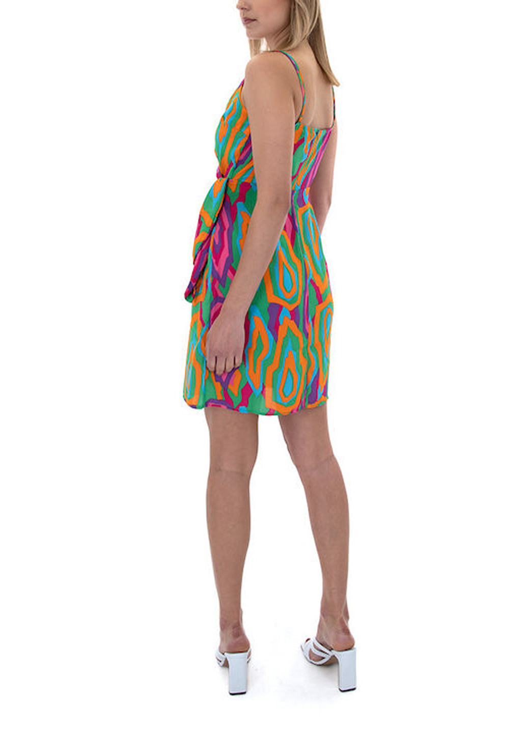 Комбинированное кэжуал платье на запах Only с абстрактным узором