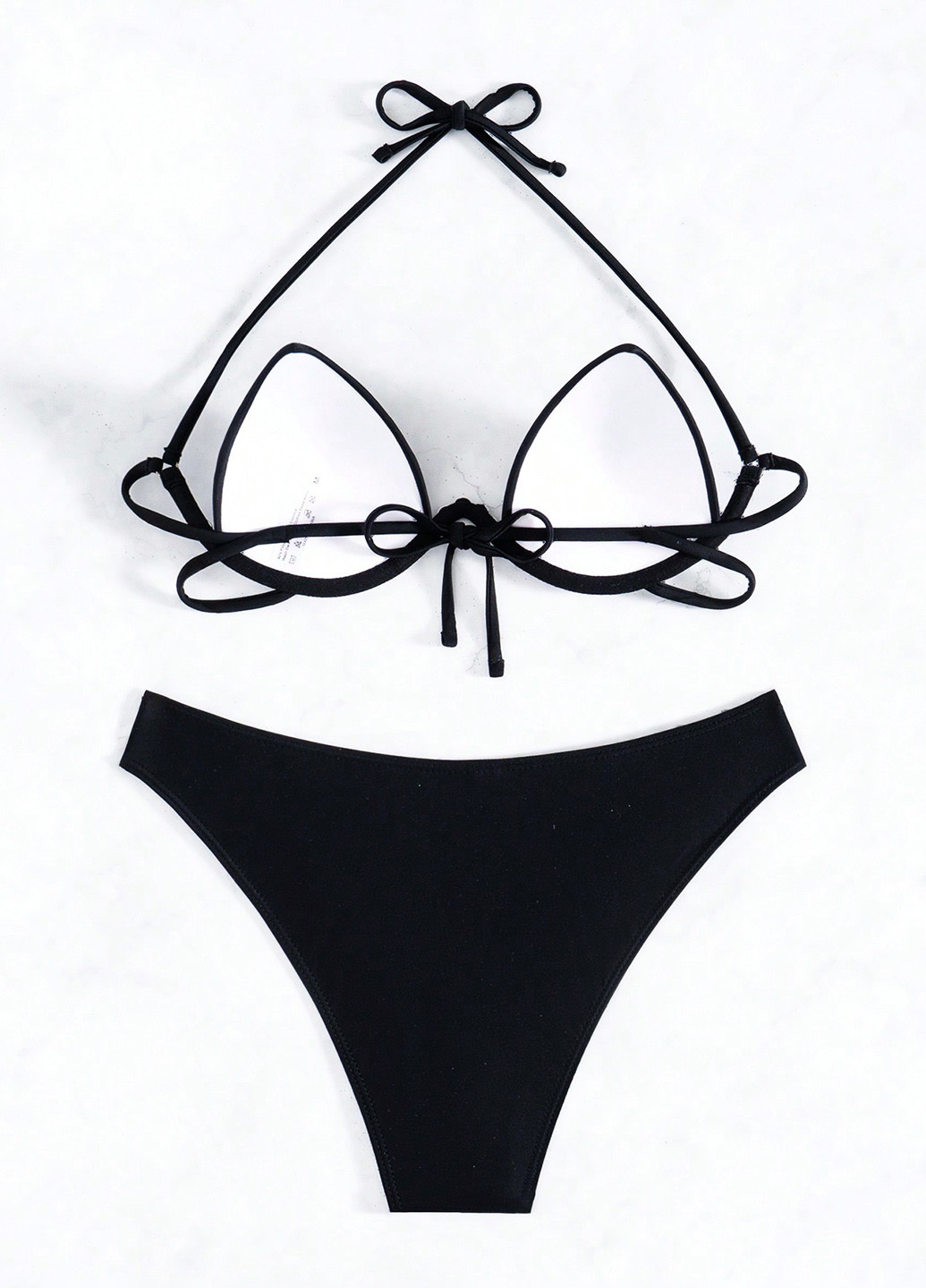 Чорний літній купальник (ліф, трусики) роздільний SHEIN