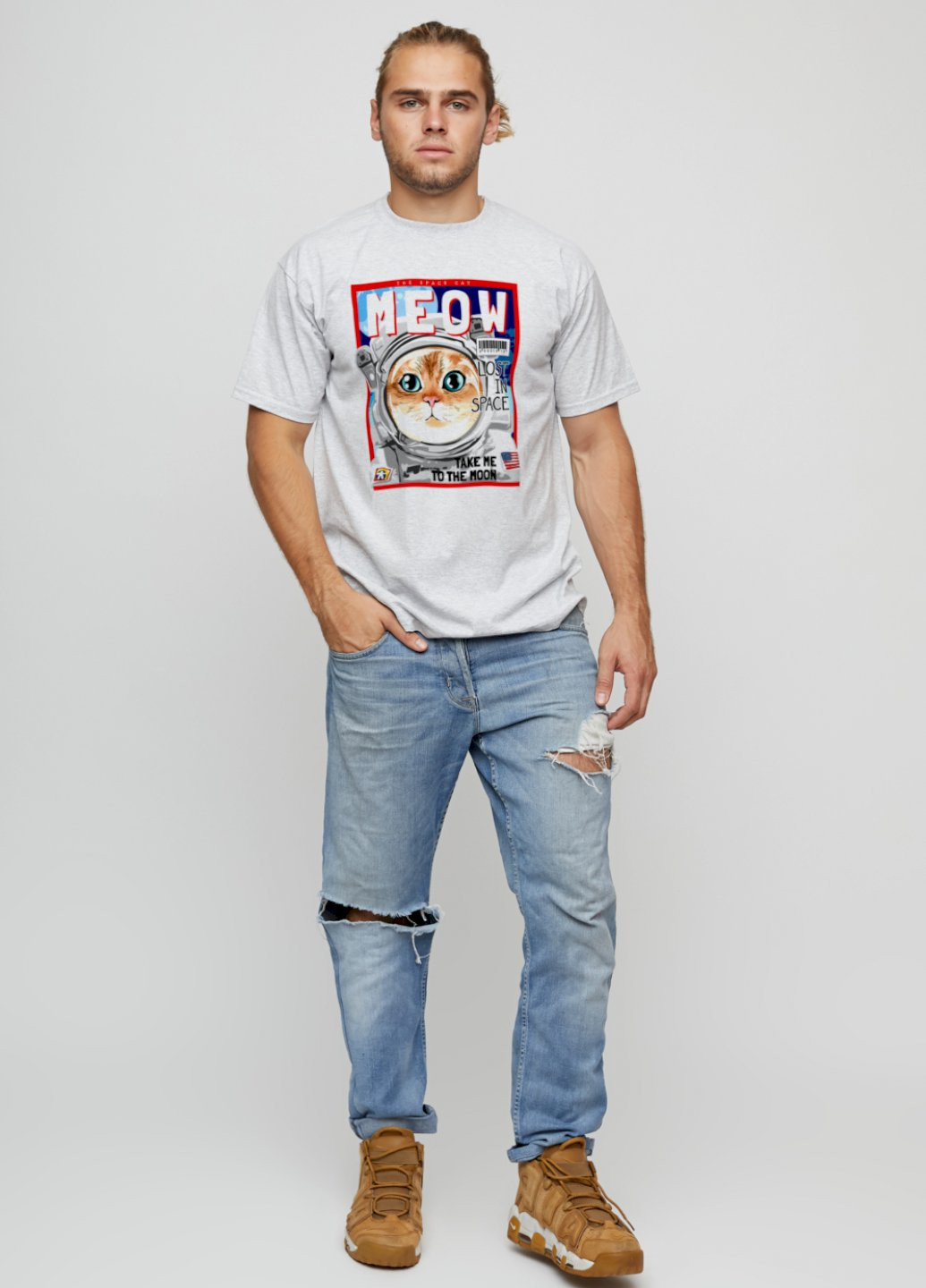 Сіра футболка чоловіча basic YAPPI