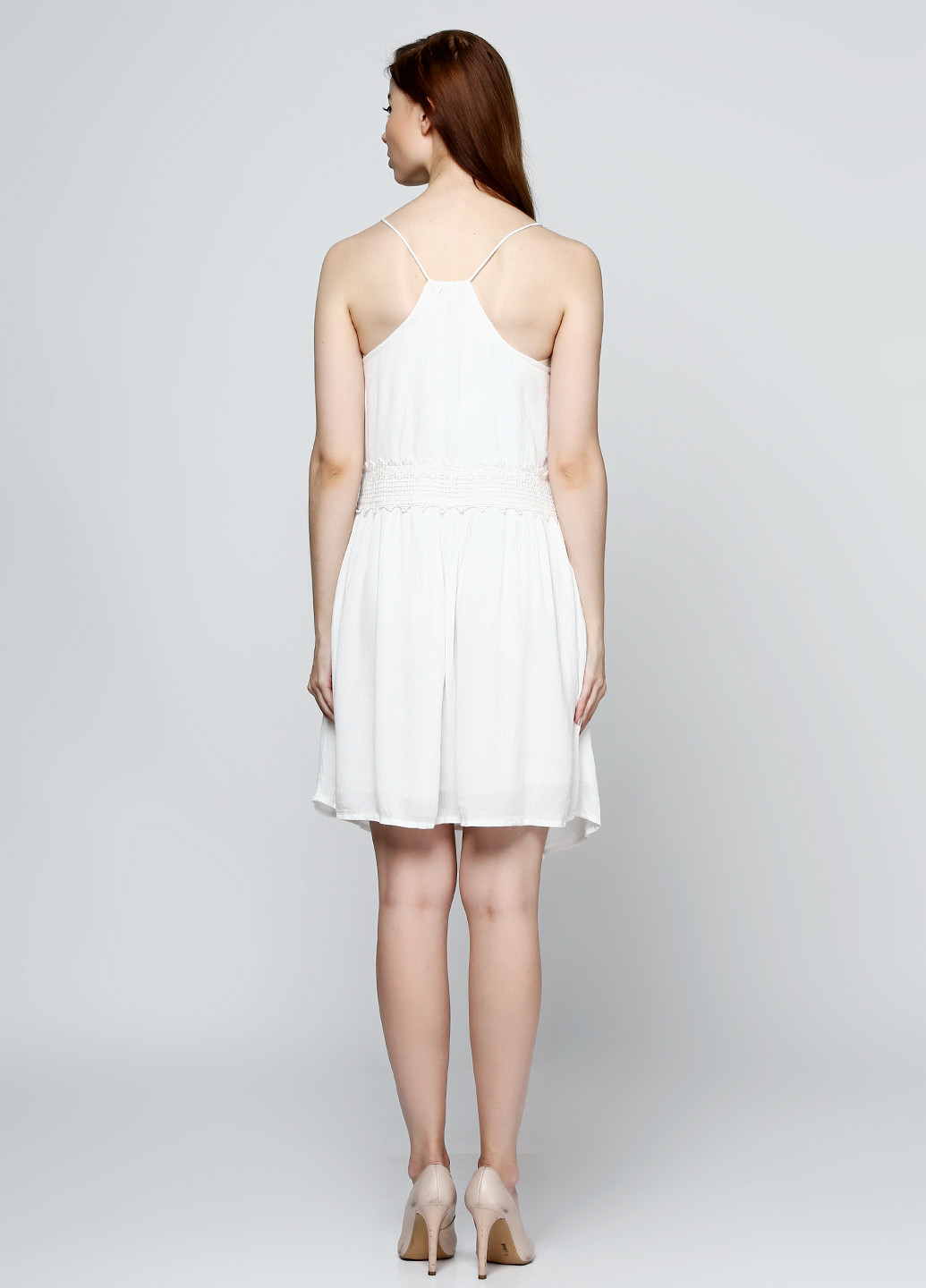 Белое кэжуал платье Tom Tailor однотонное