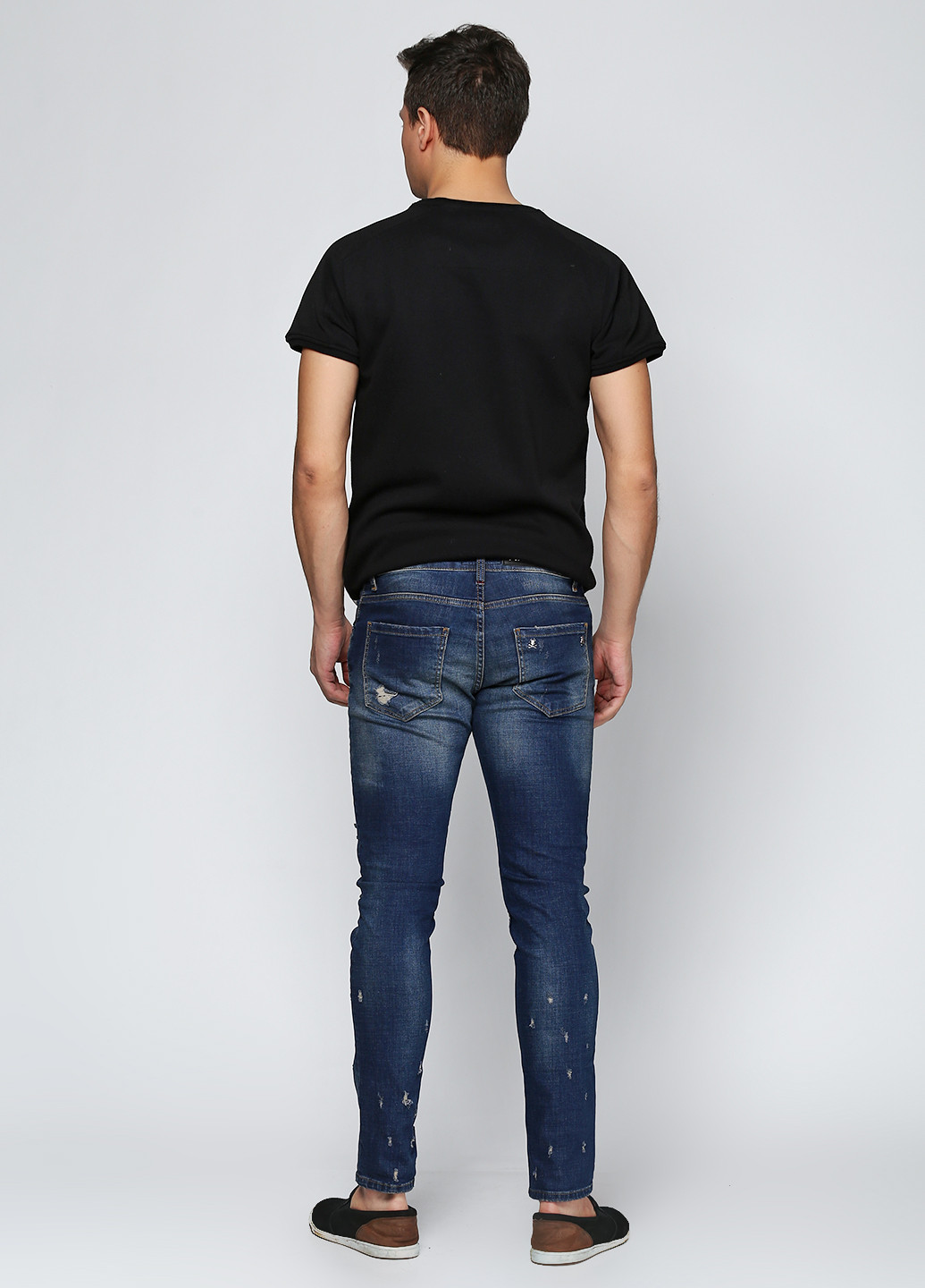 Черные демисезонные прямые джинсы Philipp Plein