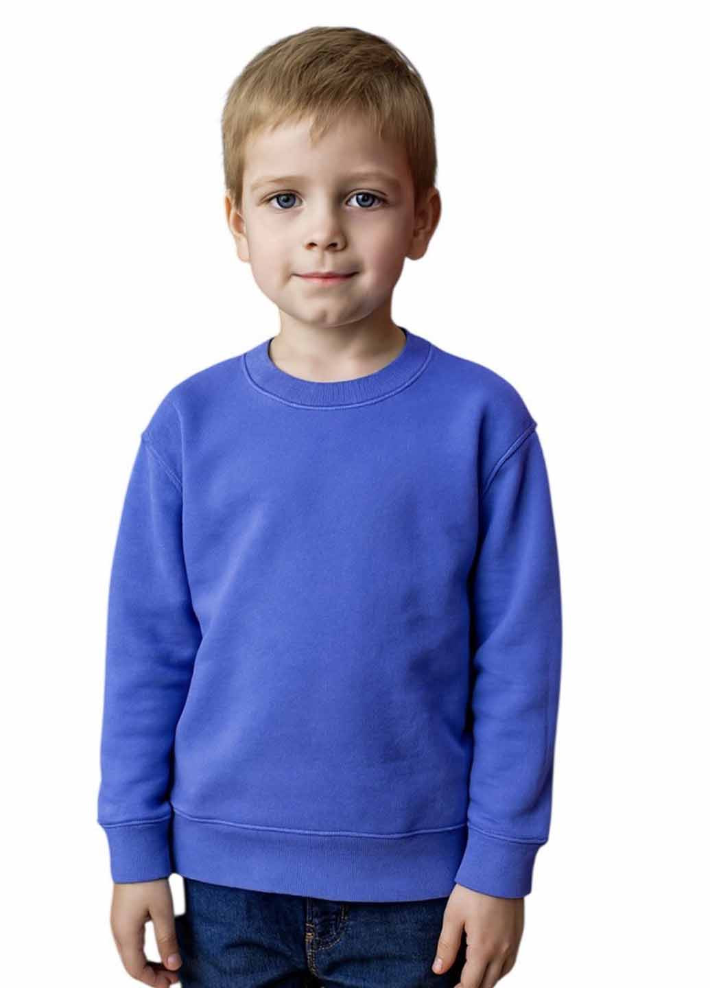 Индиго свитшот Blue 84 однотонный без декора (367114238)