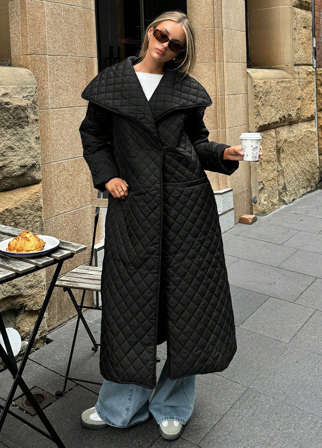 Чорна демісезонна куртка куртка-пальто SHEIN