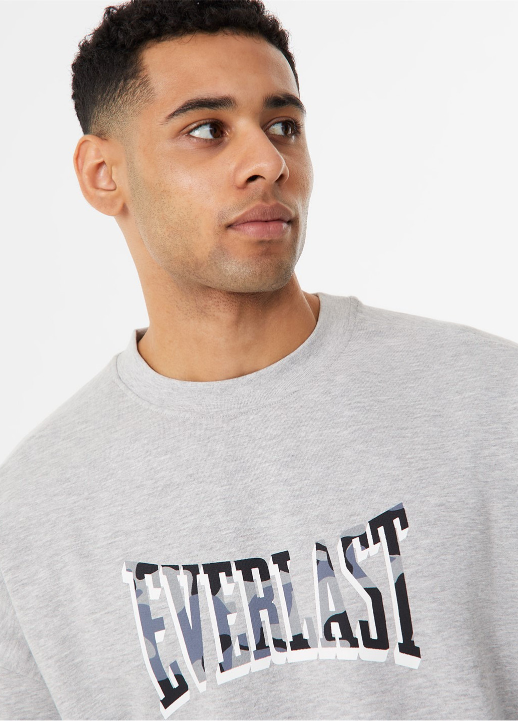 Світло-сірий світшот Everlast напис без декору (307286089)
