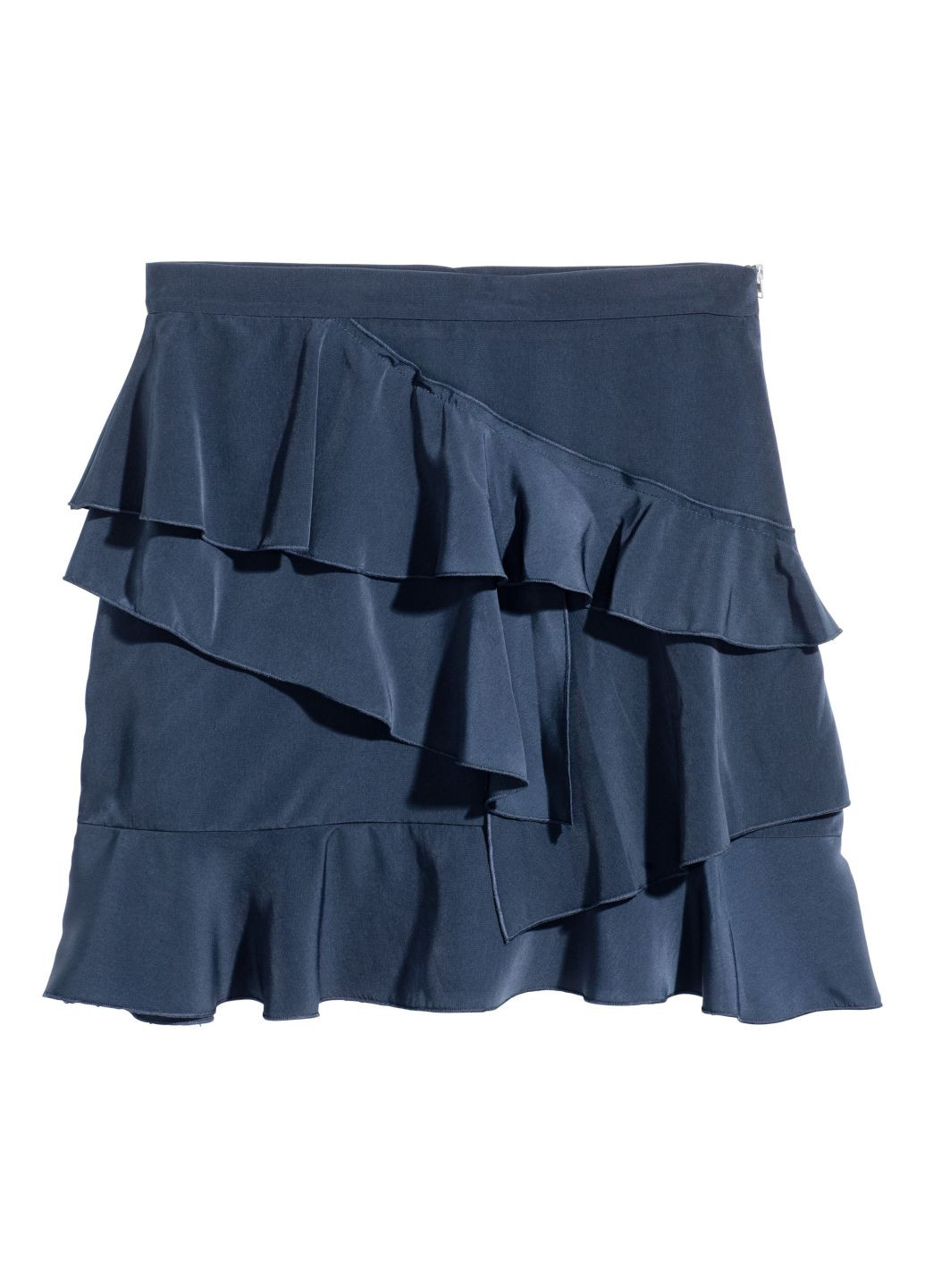 Синяя кэжуал юбка H&M клешированная