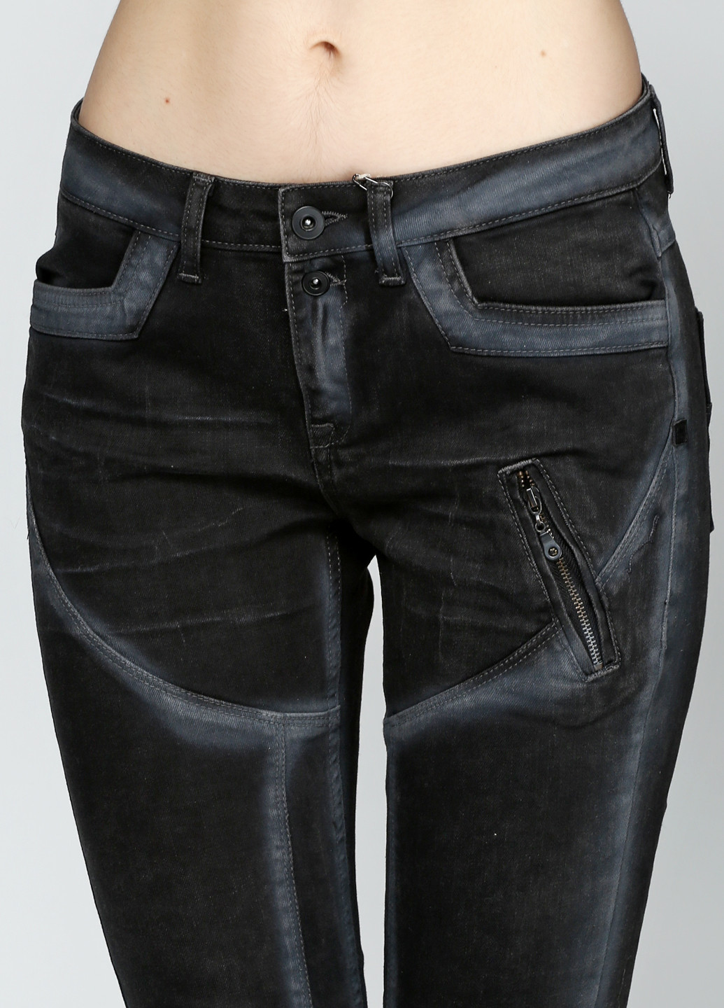 Черные демисезонные скинни джинсы Culture