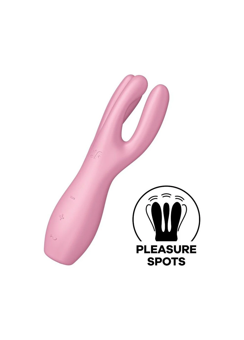Кліторальний вібратор Threesome 3 Pink із трьома пальчиками Satisfyer (254152153)