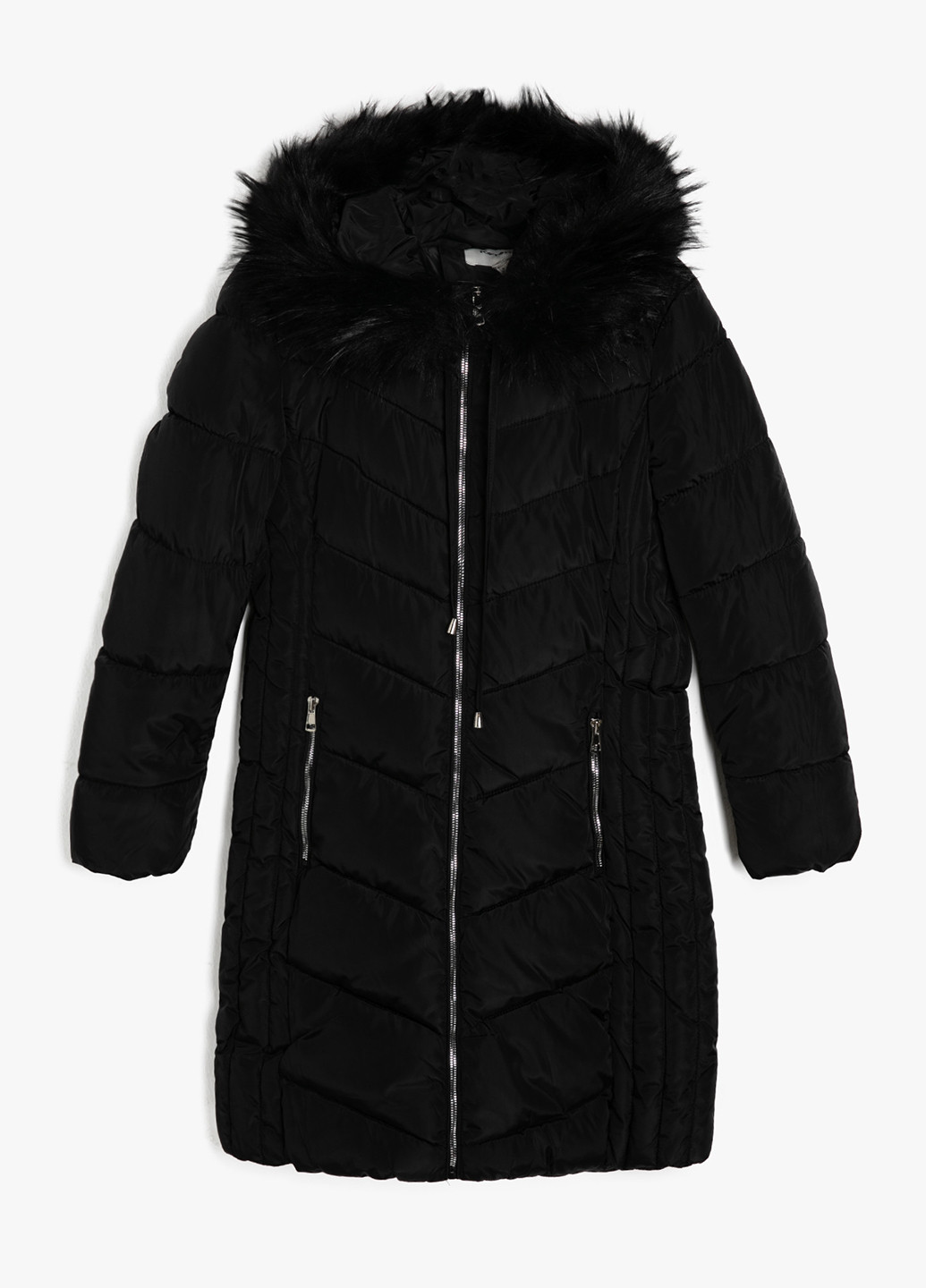 Чорна зимня куртка KOTON