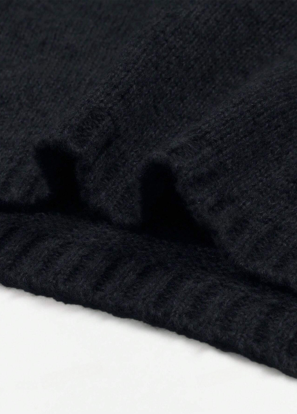 Черная кэжуал однотонная юбка SHEIN на запах