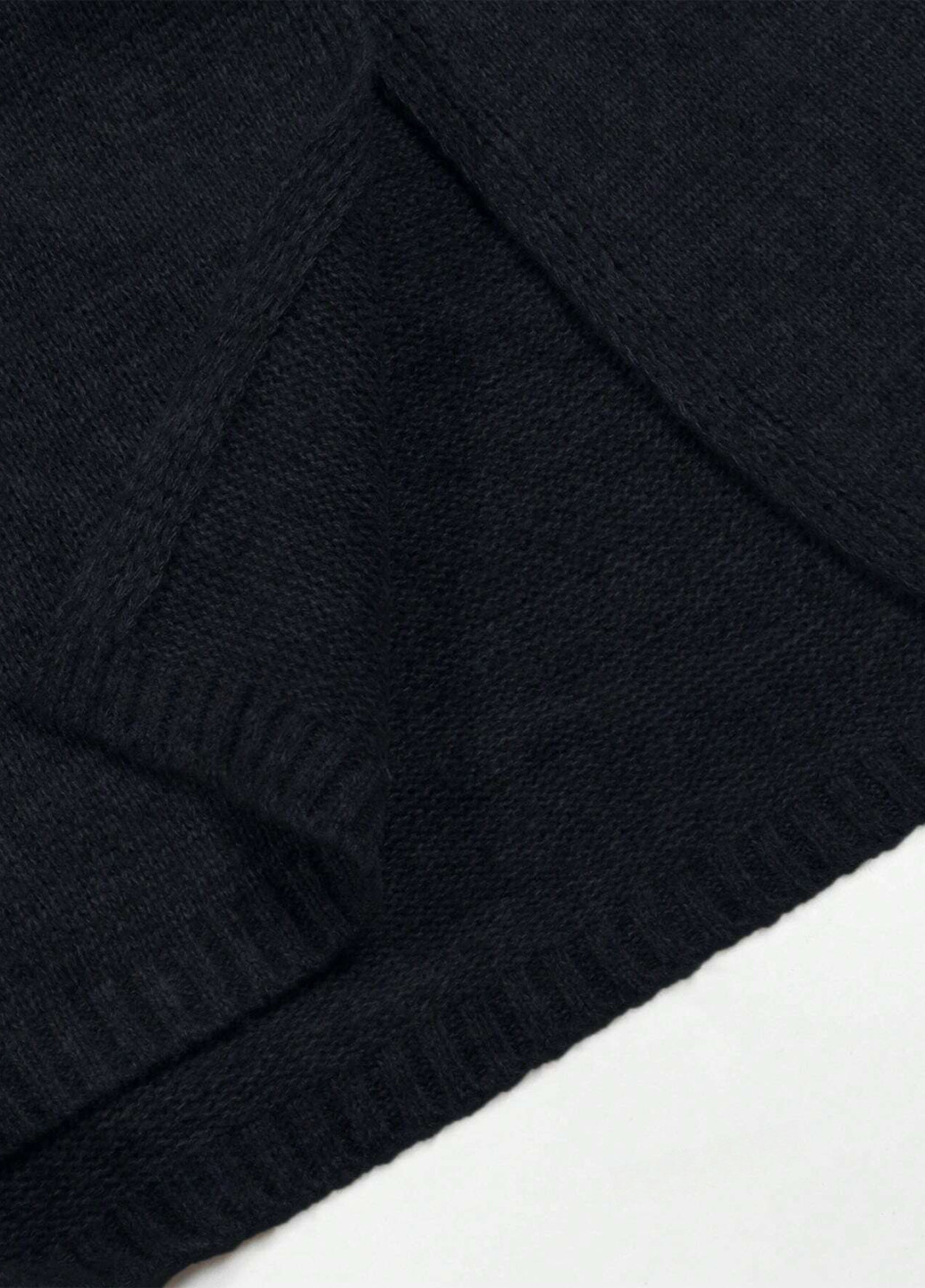 Черная кэжуал однотонная юбка SHEIN на запах