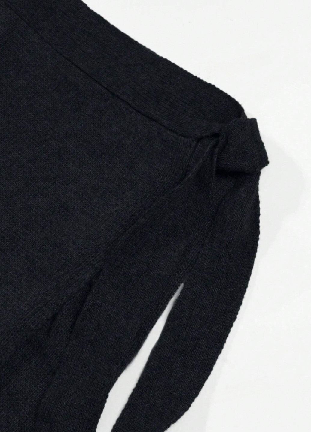 Черная кэжуал однотонная юбка SHEIN на запах