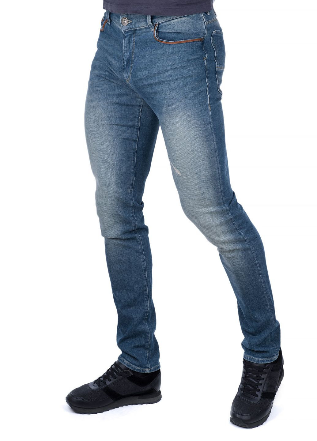 Голубые демисезонные джинсы Trussardi Jeans