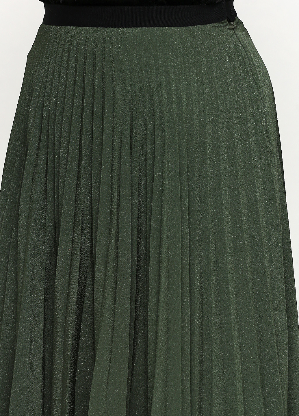 Темно-зеленая кэжуал однотонная юбка Vanessa Bruno плиссе