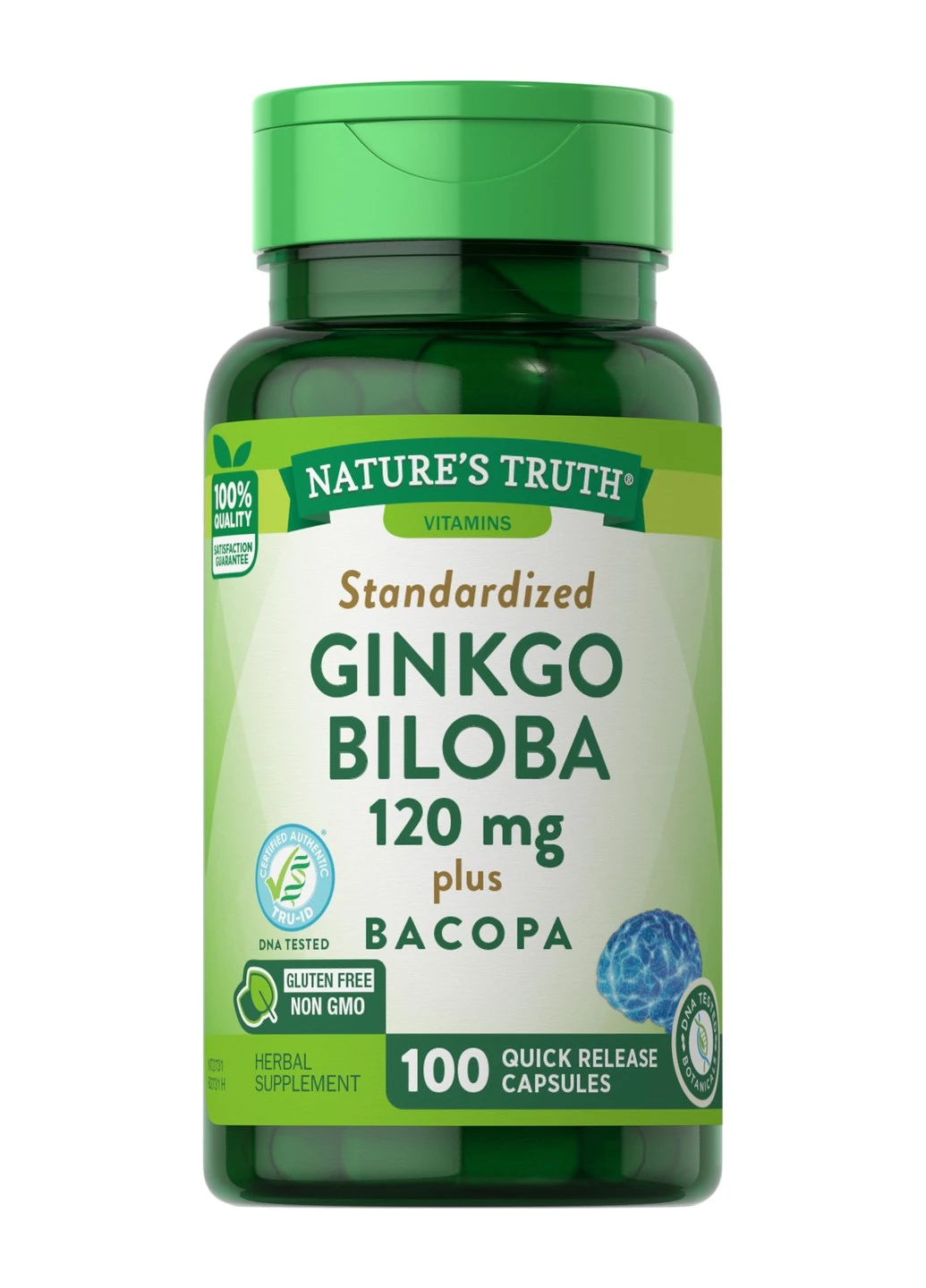 Гінкго білоба Ginkgo Biloba 120 mg 100 капсул Nature's Truth (255408432)