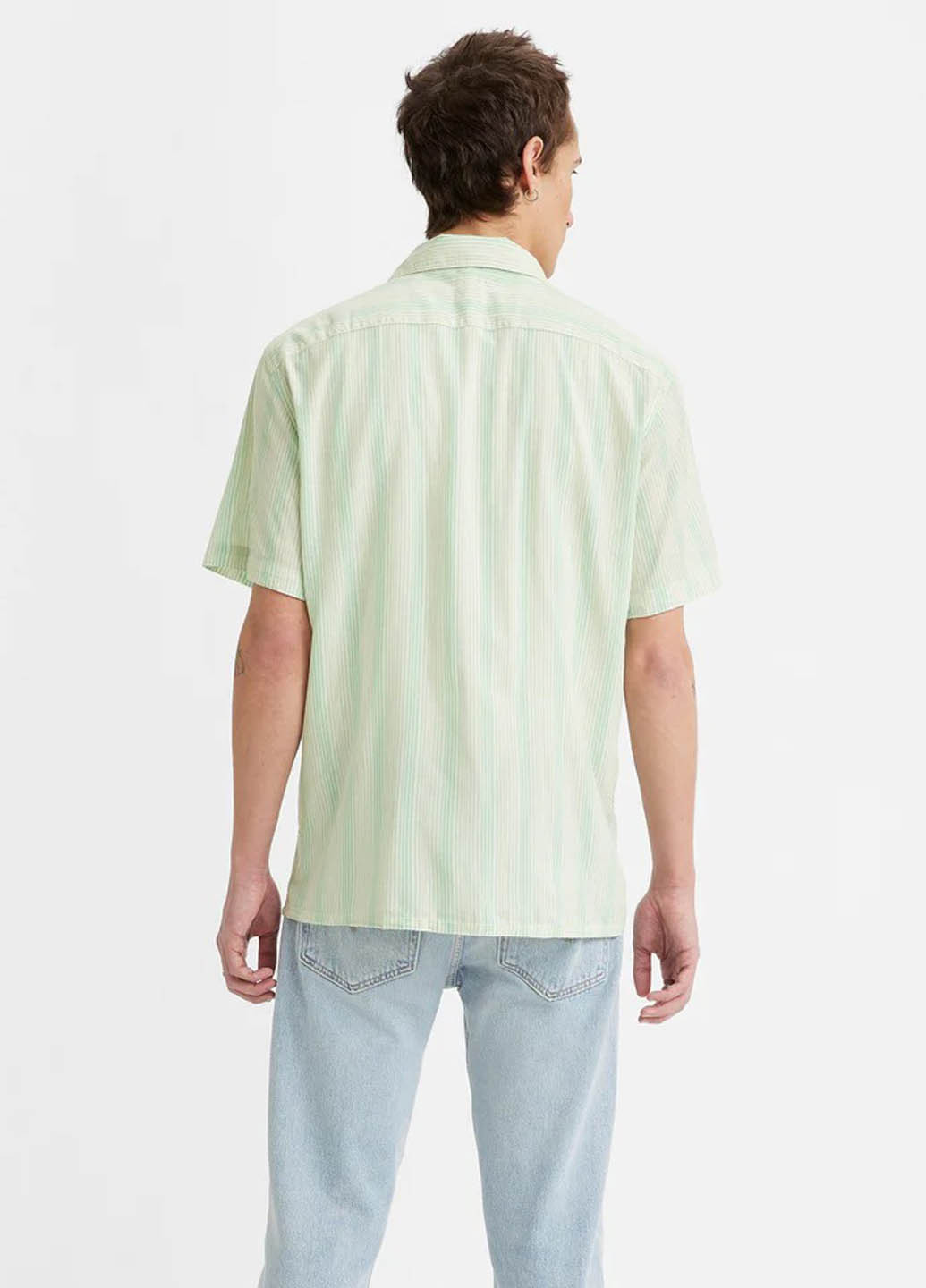 Зеленая кэжуал рубашка в полоску Levi's