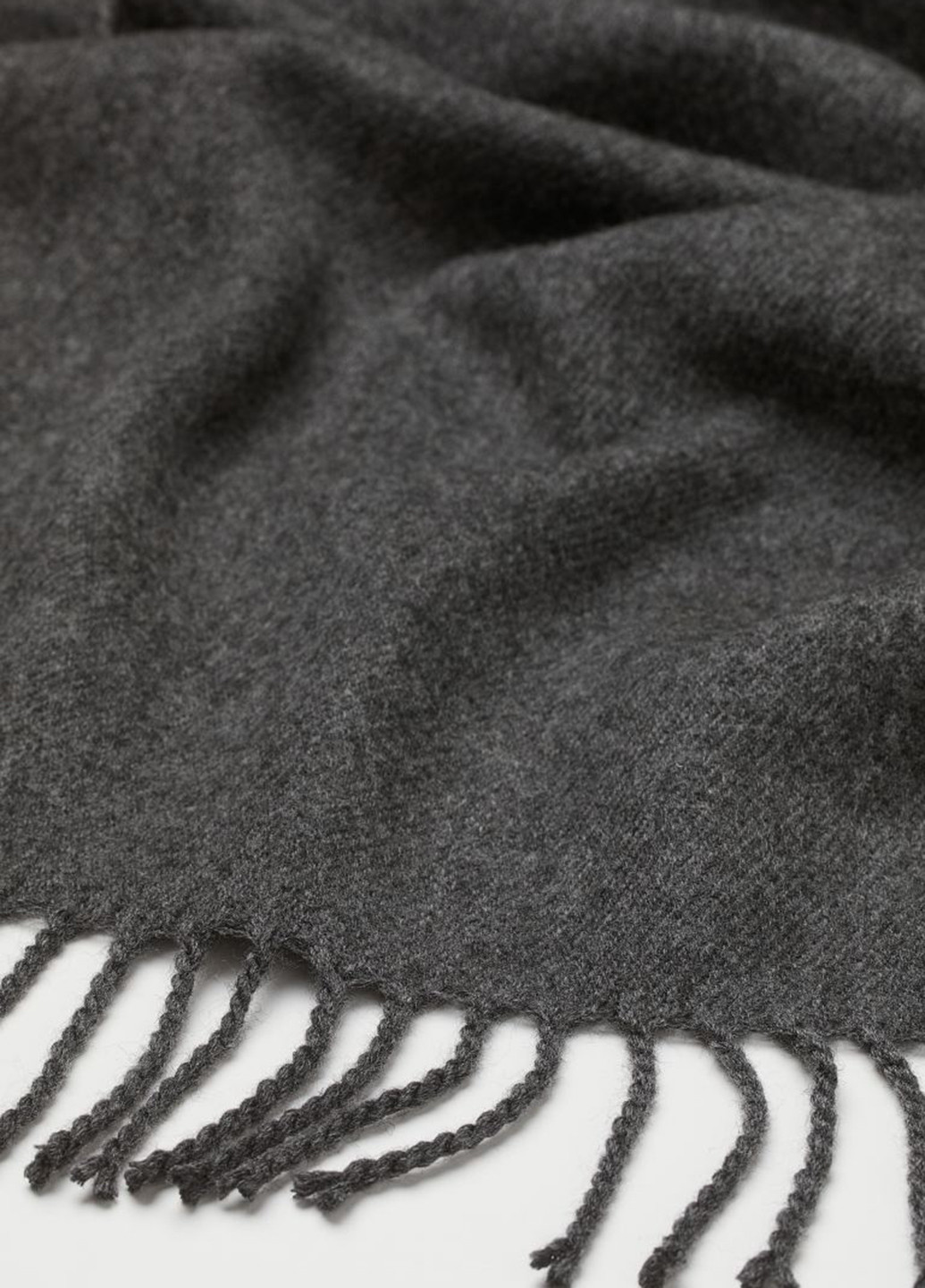 Шарф H&M меланж тёмно-серый кэжуал полиэстер