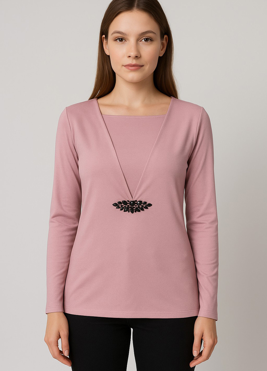 Светло-розовая блуза Sassofono