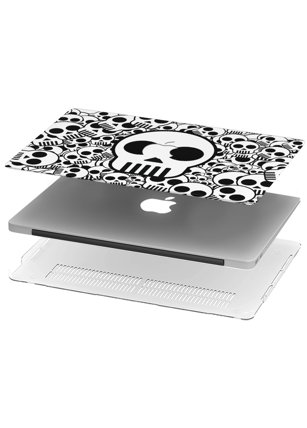 Чехол пластиковый для Apple MacBook Pro 13 A1706 / A1708 / A1989 / A2159 / A1988 Паттерн черепа (Skull pattern) (9648-2457) MobiPrint (218864481)
