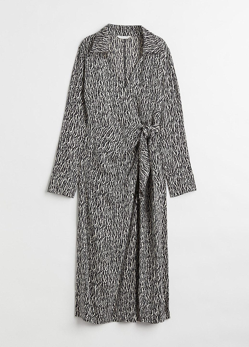 Чорно-білий кежуал сукня на запах H&M зебра